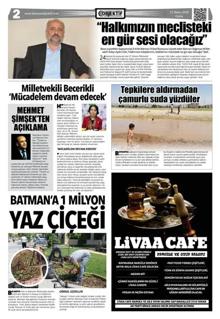 24.05.2018 tarihli sayı, 2. sayfa