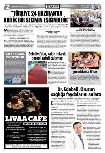 29.05.2018 tarihli sayı, 2. sayfa