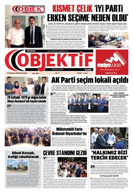 06.06.2018 tarihli sayı, 1. sayfa