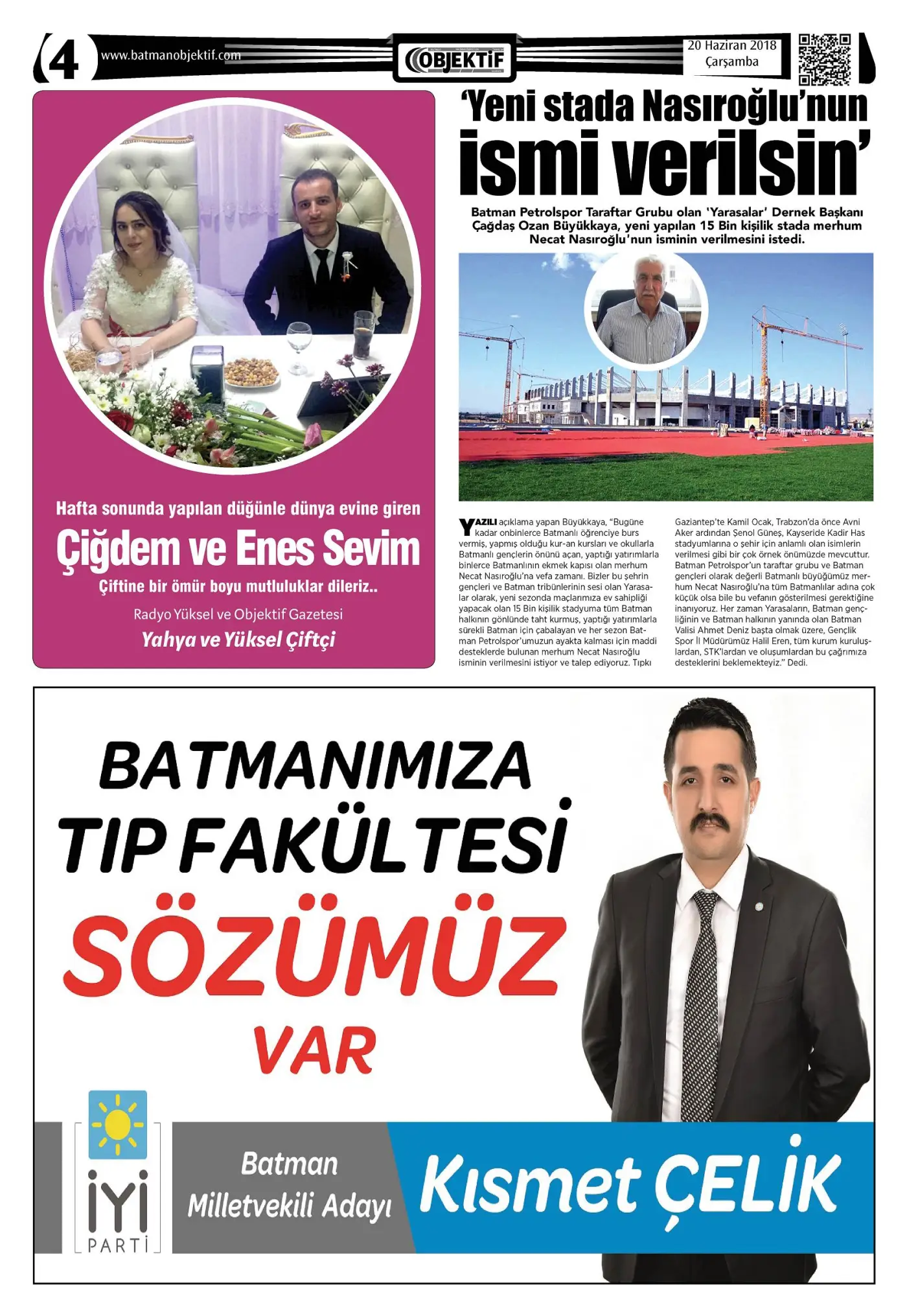 19.06.2018 tarihli sayı, 4. sayfa