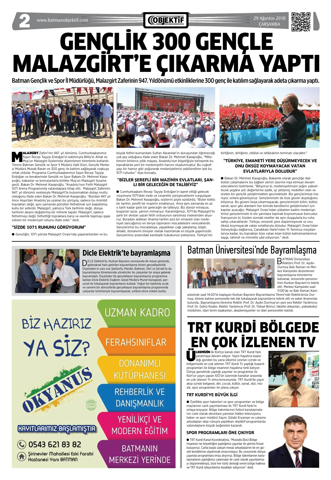 28.08.2018 tarihli sayı, 2. sayfa
