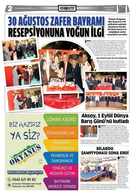 03.09.2018 tarihli sayı, 2. sayfa