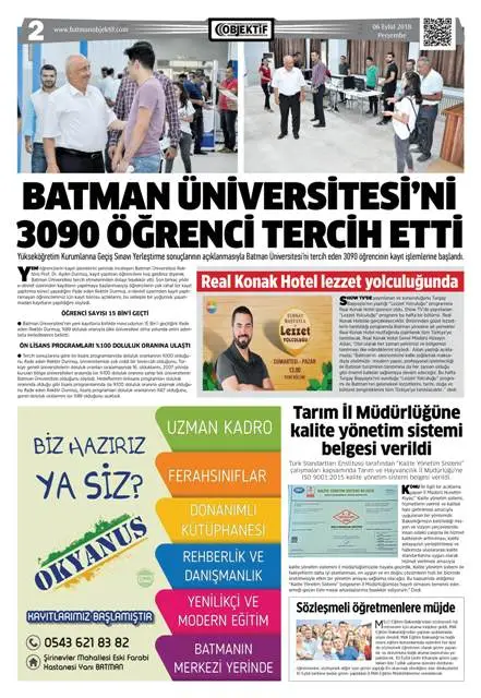 06.09.2018 tarihli sayı, 2. sayfa