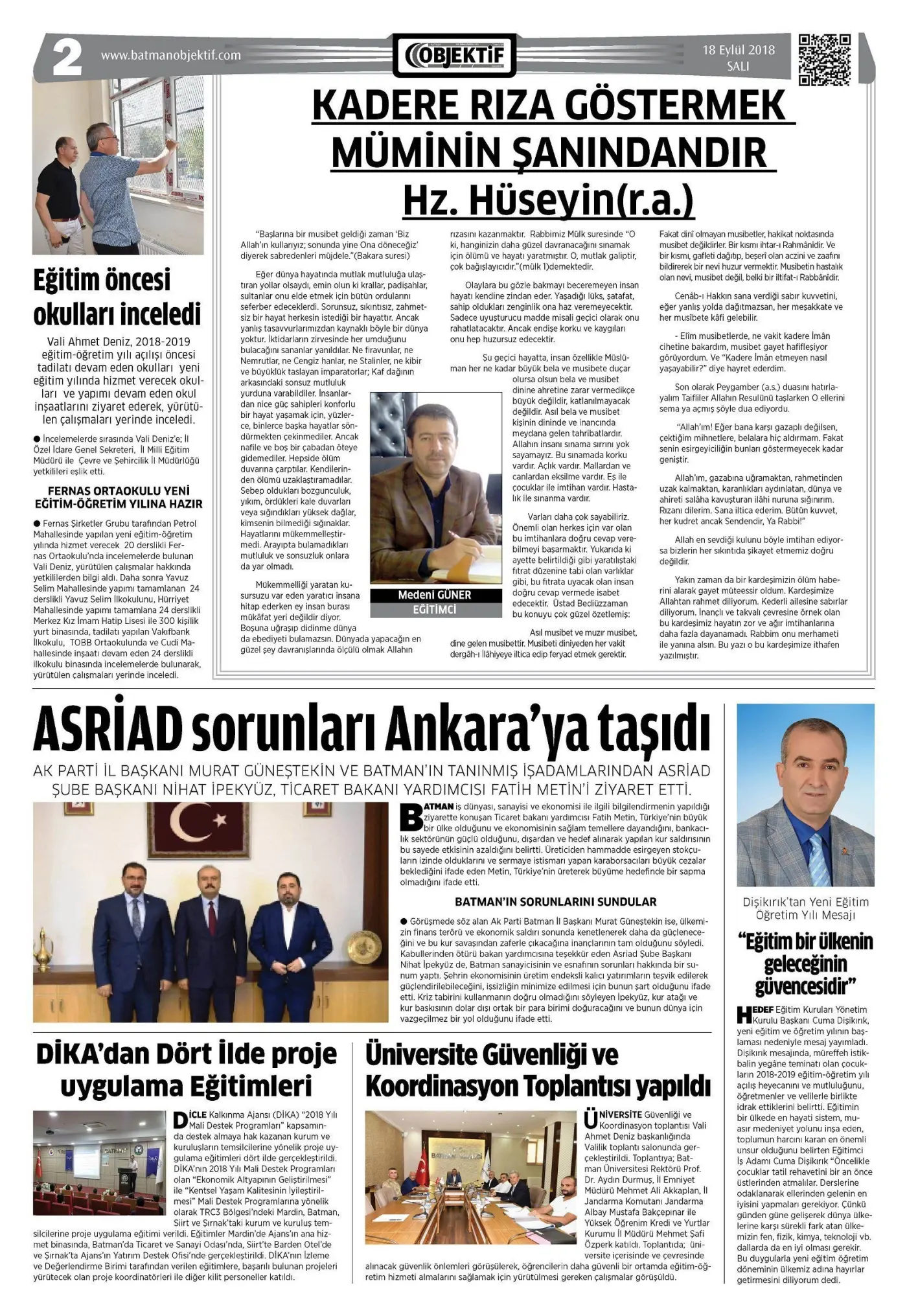 17.09.2018 tarihli sayı, 2. sayfa