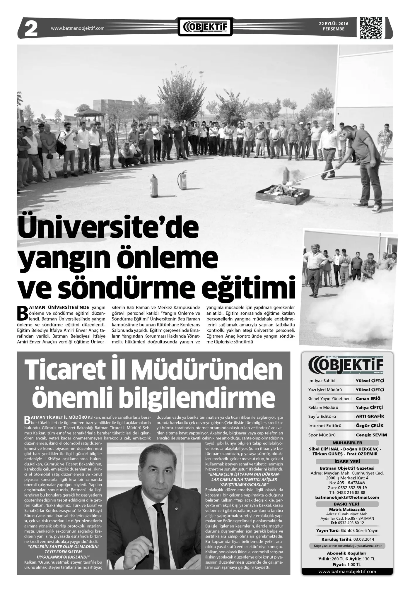 21.09.2016 tarihli sayı, 2. sayfa