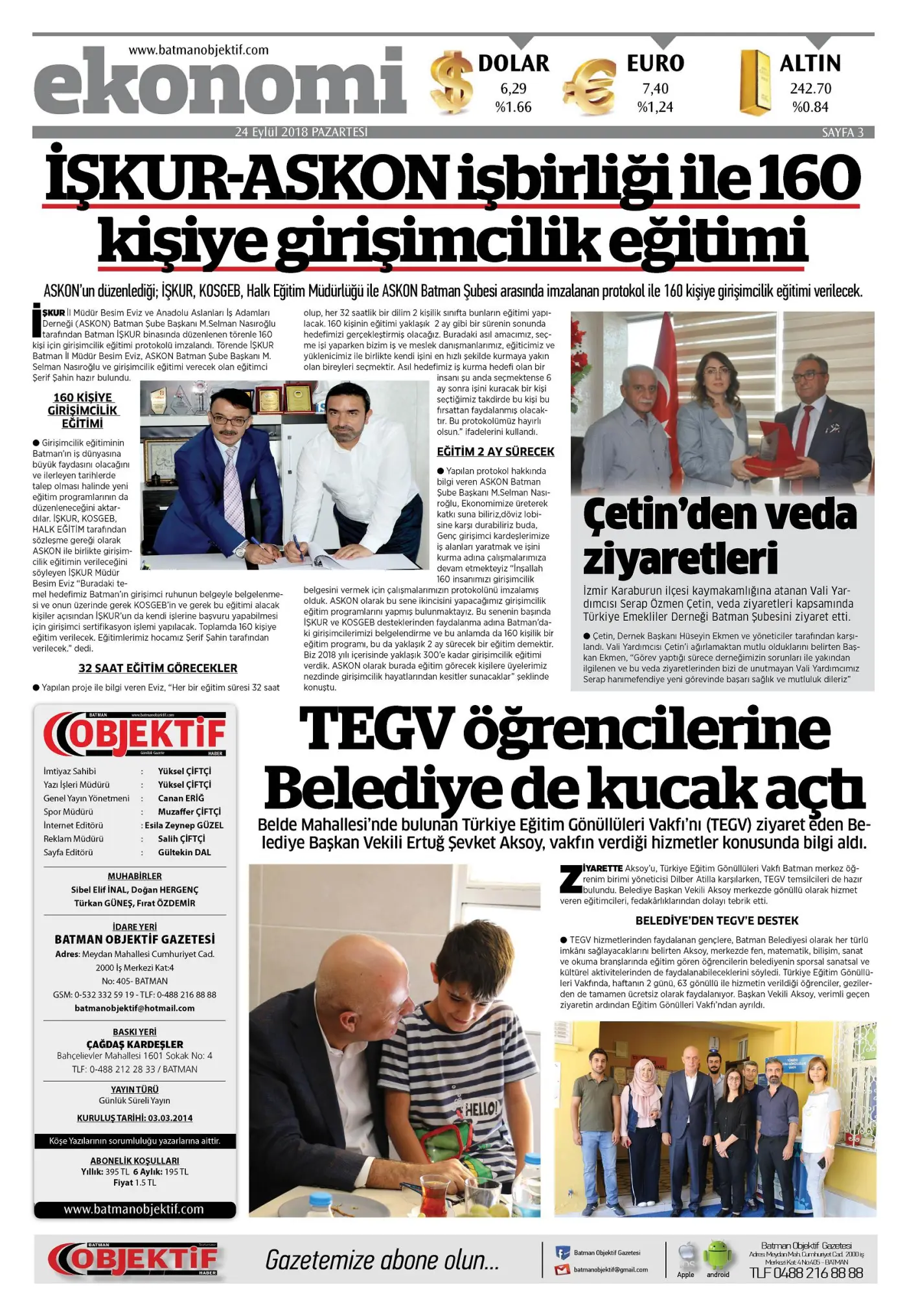23.09.2018 tarihli sayı, 3. sayfa