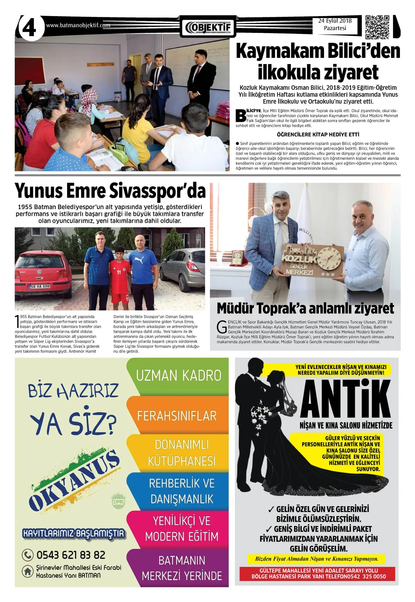 23.09.2018 tarihli sayı, 4. sayfa