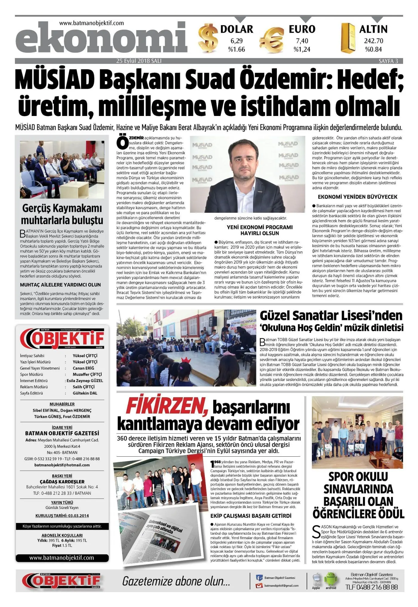 25.09.2018 tarihli sayı, 3. sayfa