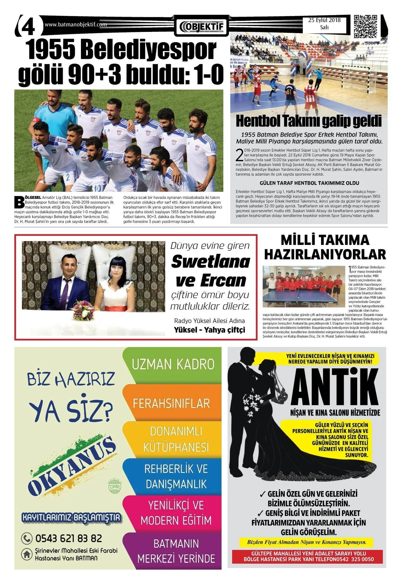 25.09.2018 tarihli sayı, 4. sayfa
