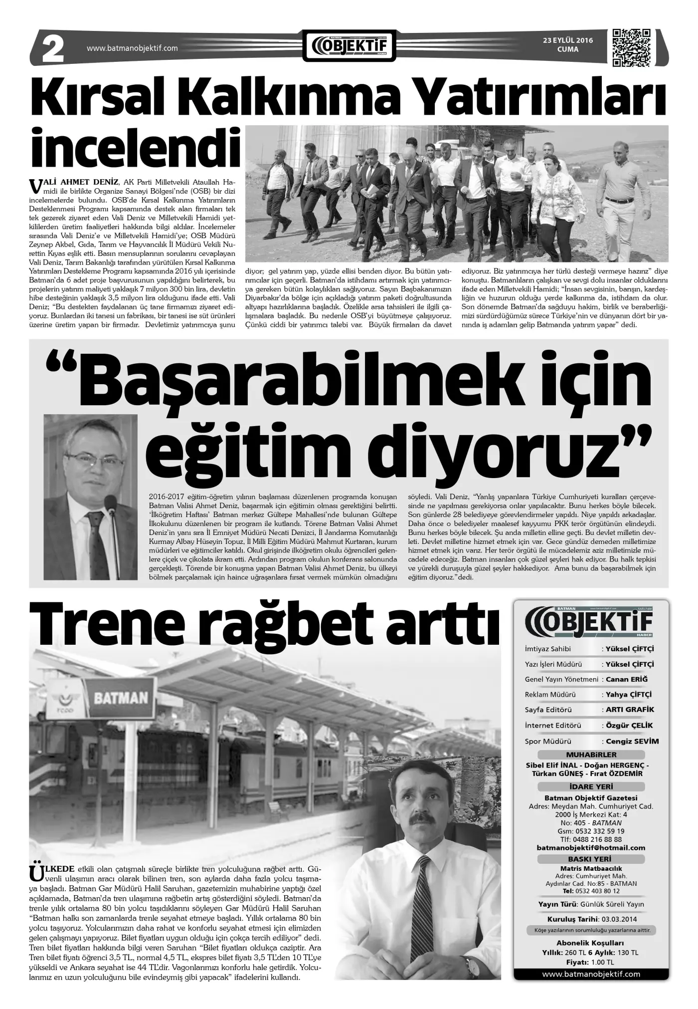 24.09.2016 tarihli sayı, 2. sayfa