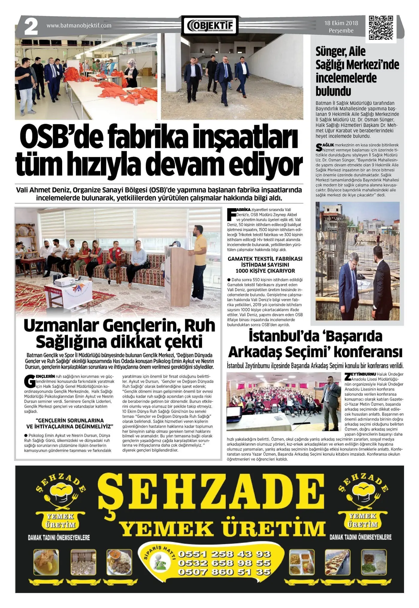 17.10.2018 tarihli sayı, 2. sayfa