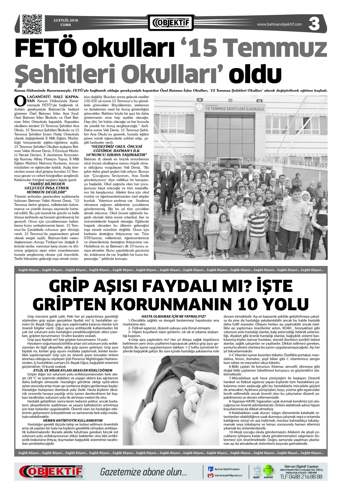 24.09.2016 tarihli sayı, 3. sayfa