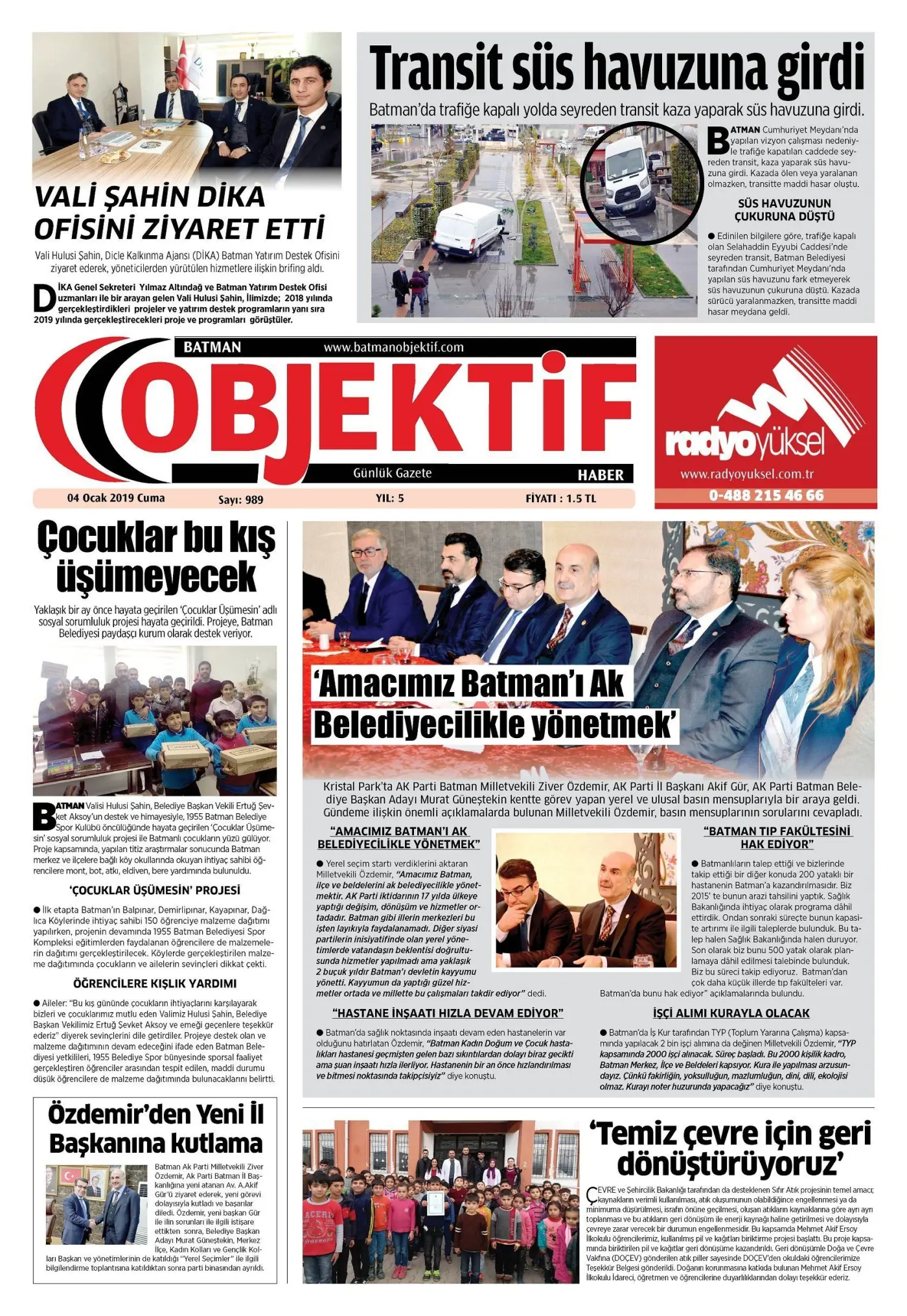03.01.2019 tarihli sayı, 1. sayfa