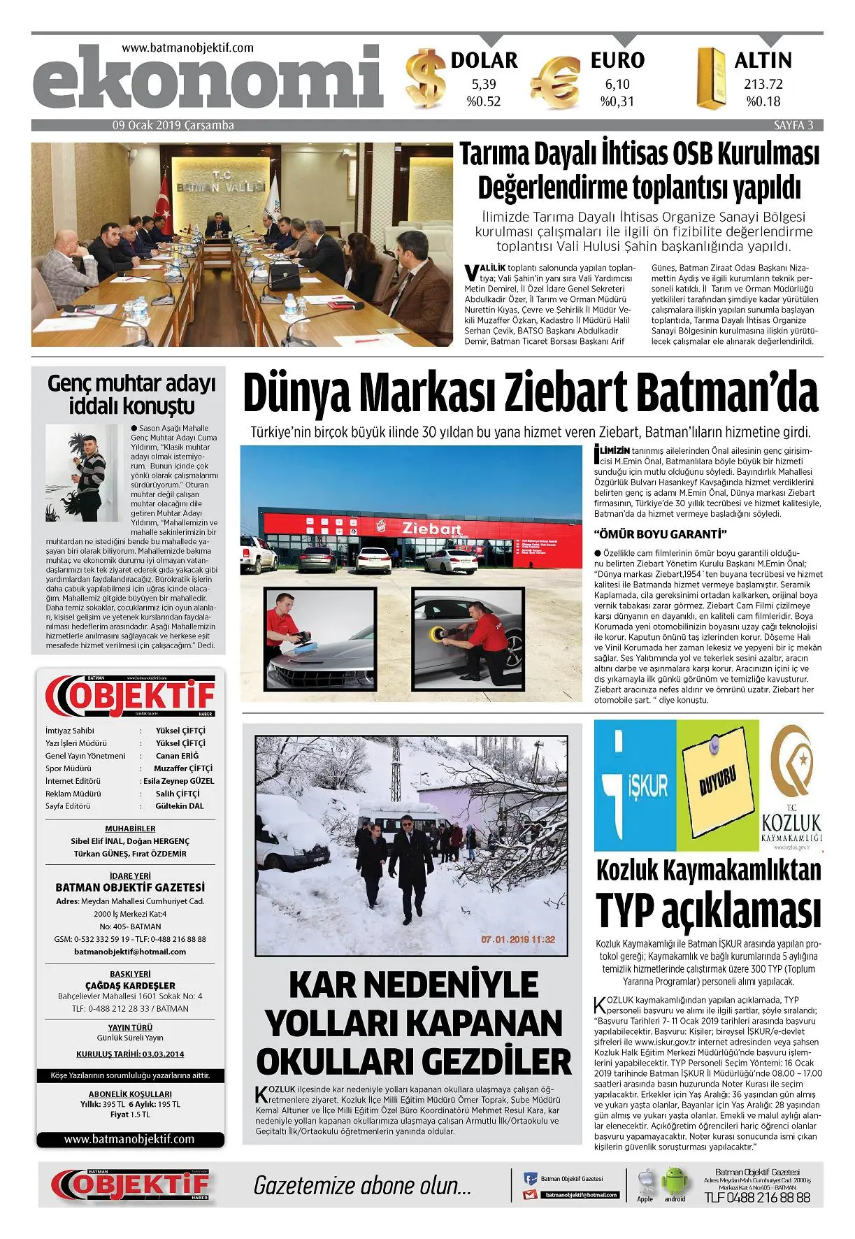 11.01.2019 tarihli sayı, 3. sayfa