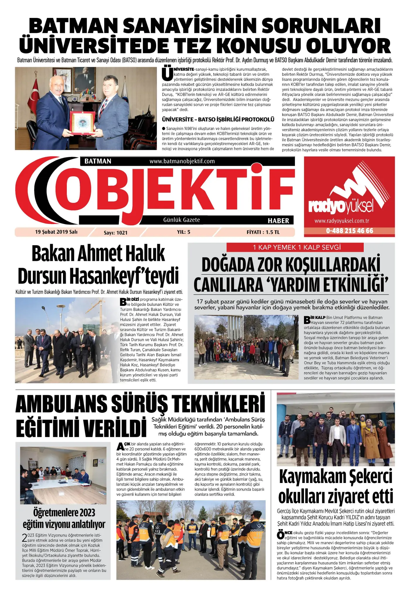 18.02.2019 tarihli sayı, 1. sayfa