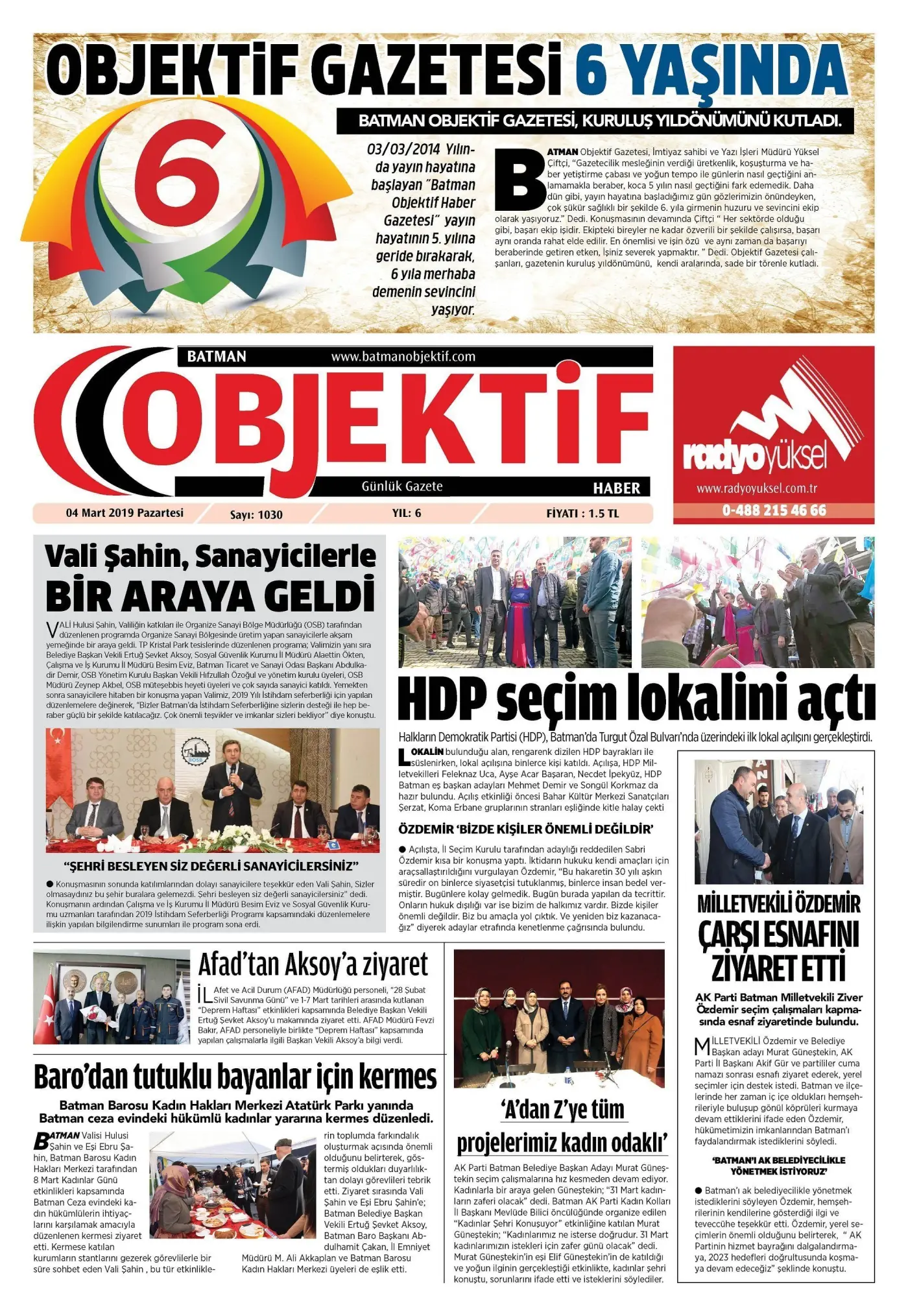 04.03.2019 tarihli sayı, 1. sayfa