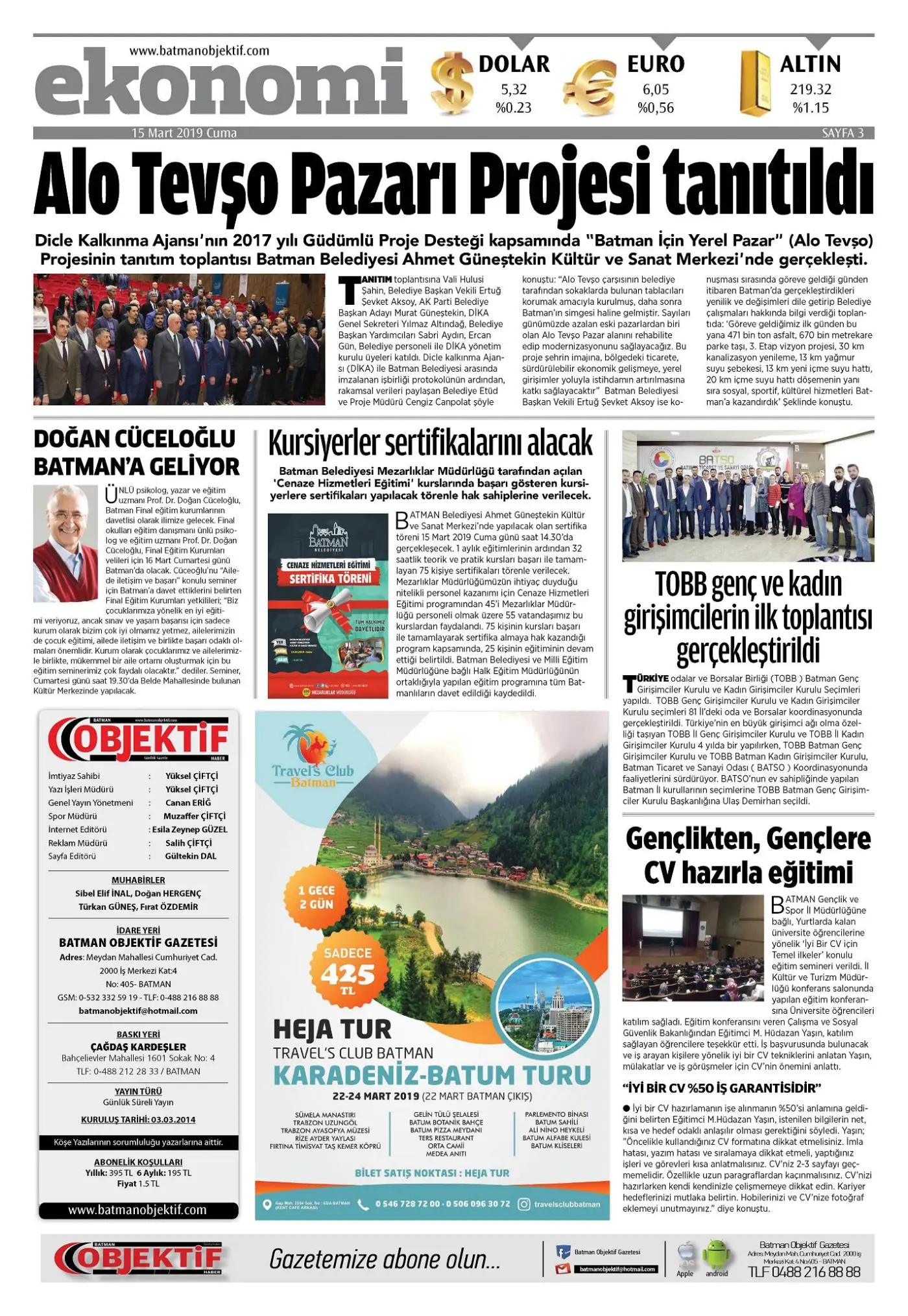 14.03.2019 tarihli sayı, 3. sayfa