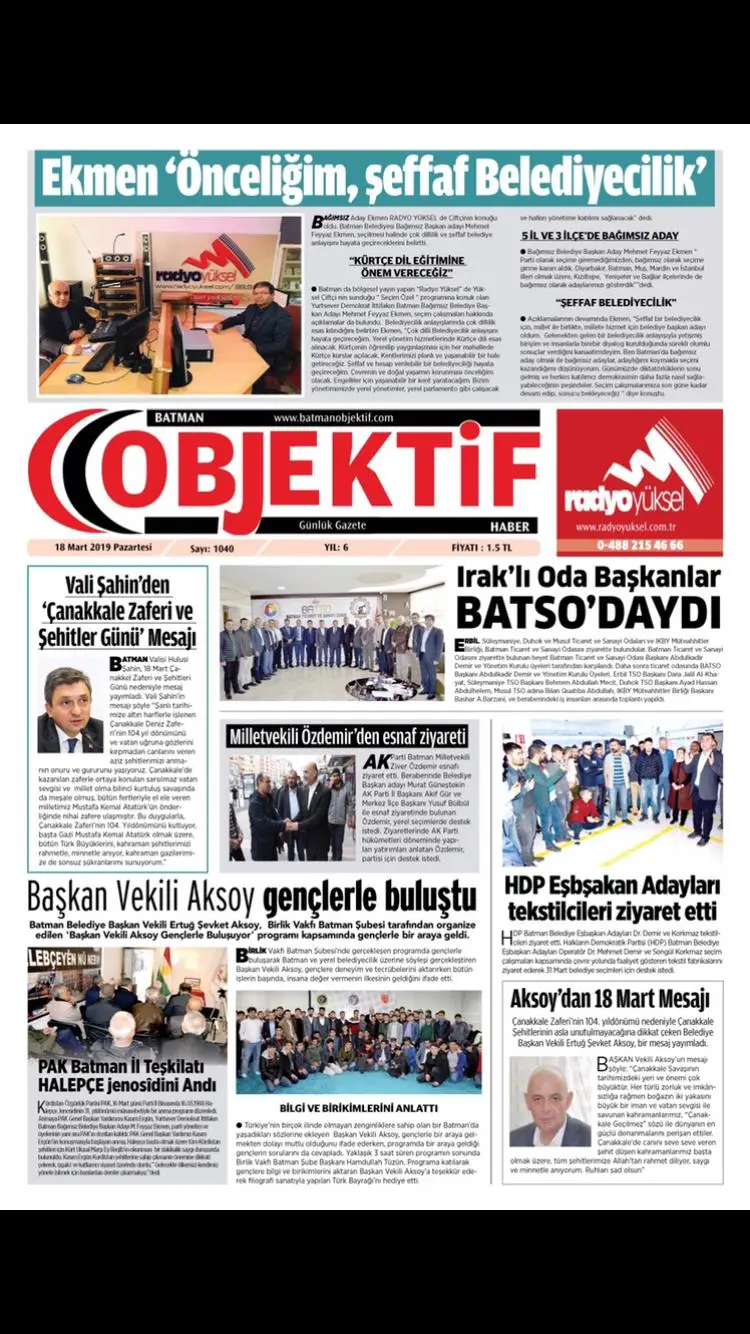 17.03.2019 tarihli sayı, 2. sayfa