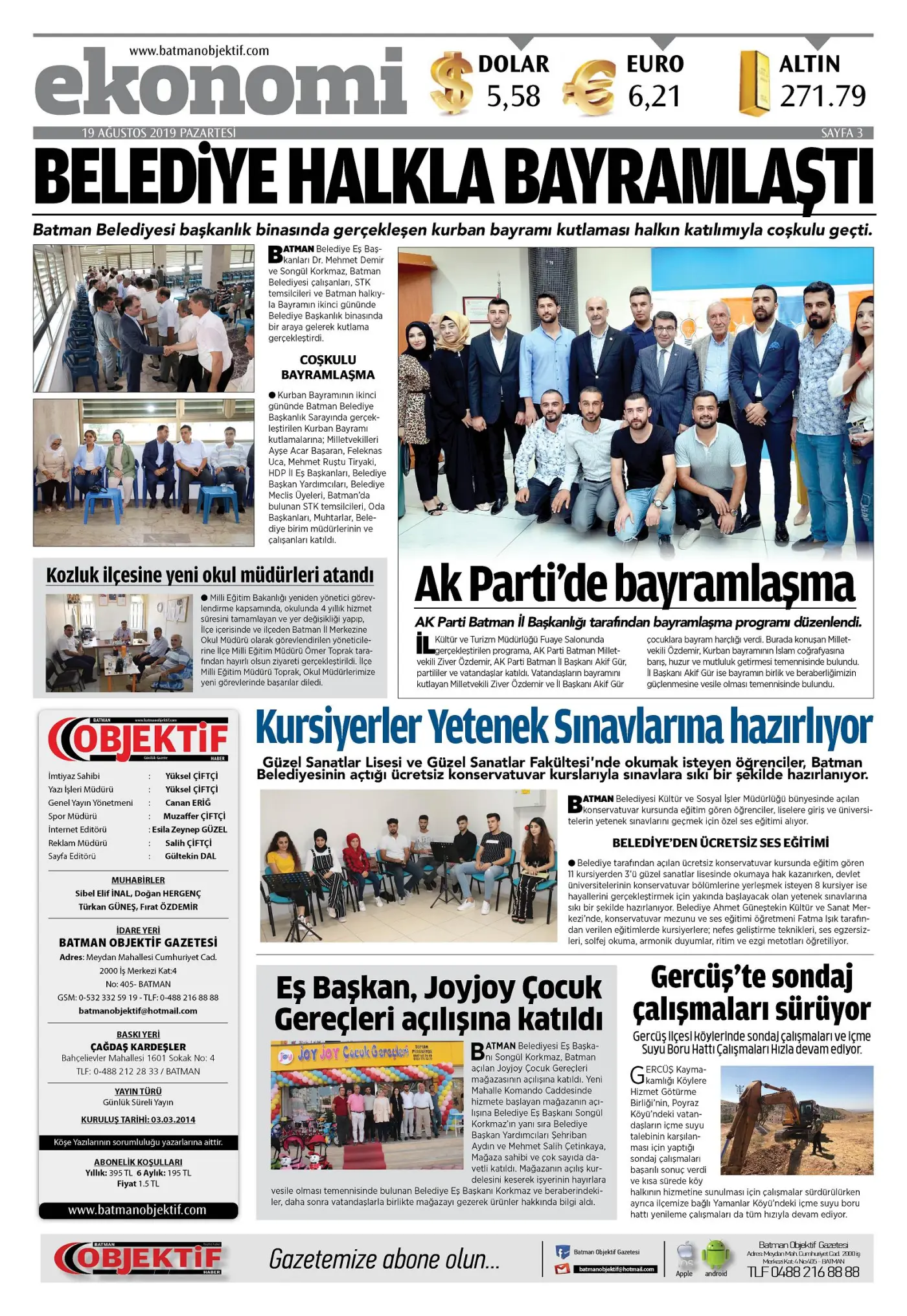 19.08.2019 tarihli sayı, 3. sayfa