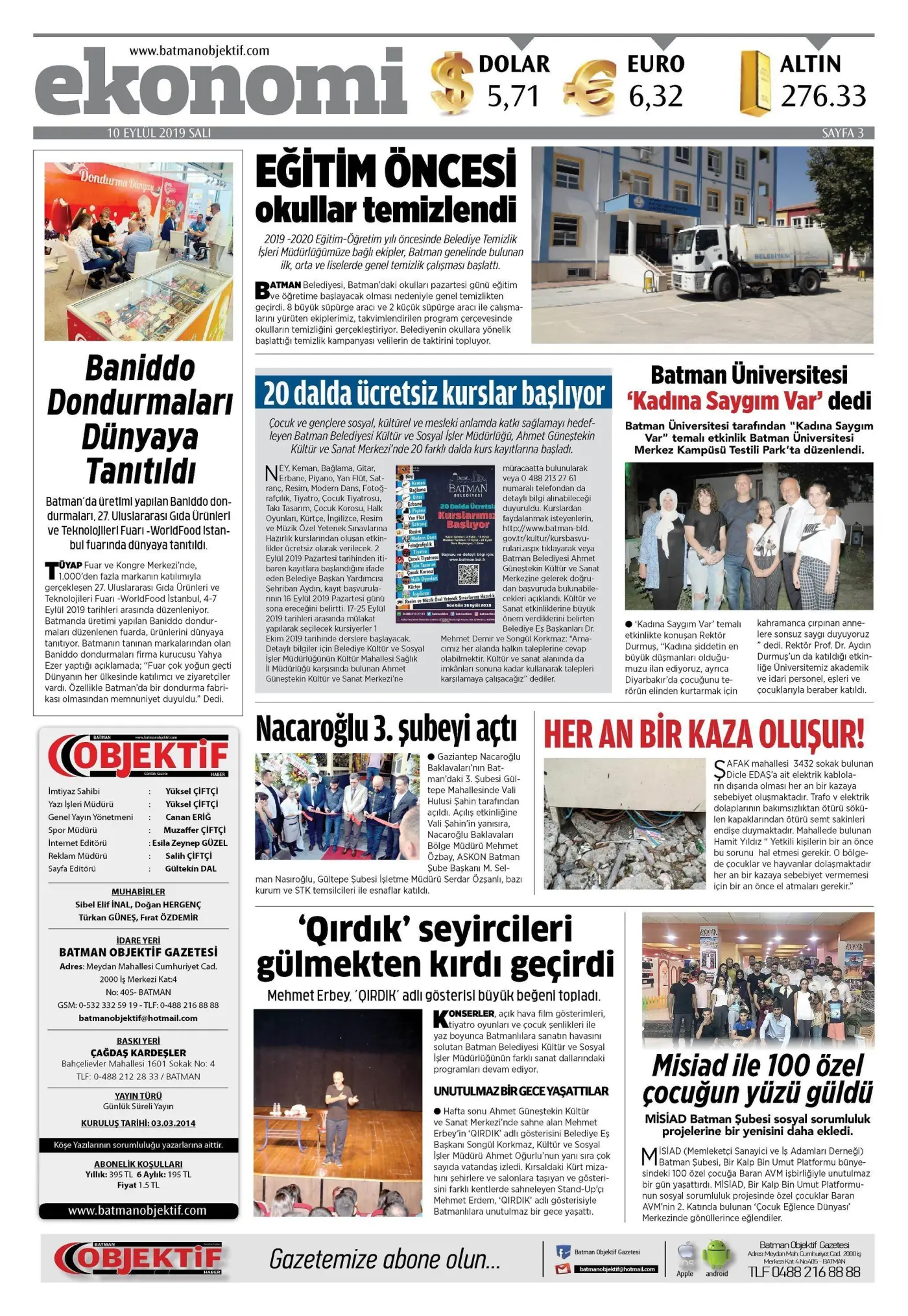 09.09.2019 tarihli sayı, 3. sayfa