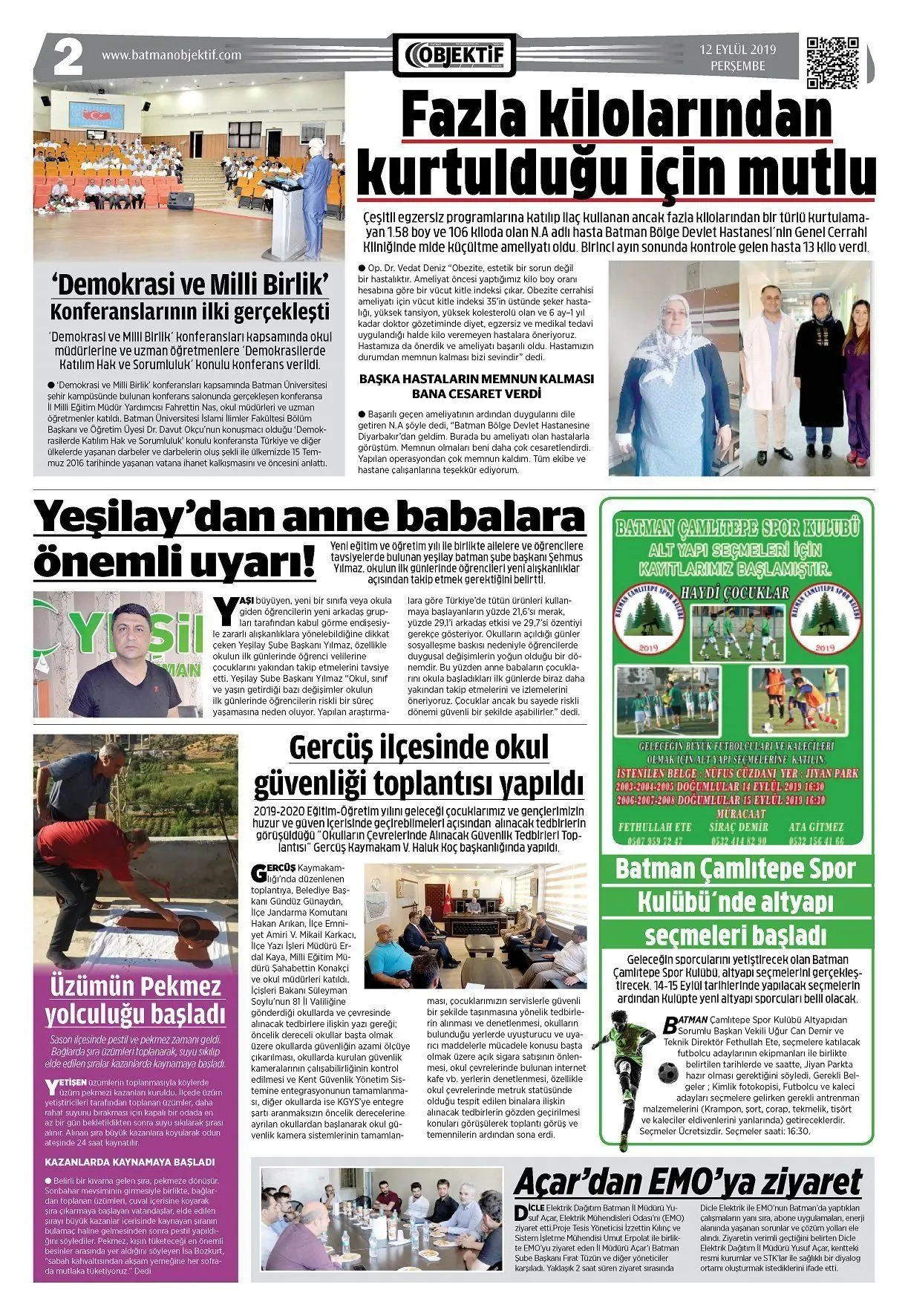 11.09.2019 tarihli sayı, 2. sayfa