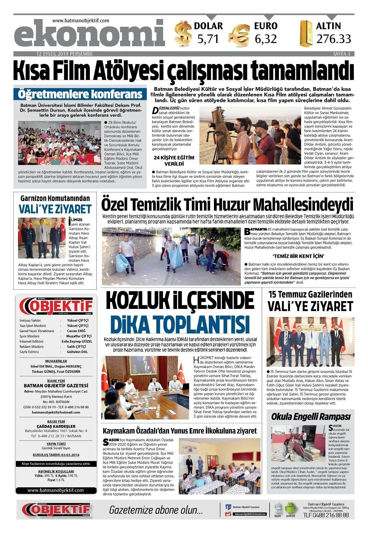 11.09.2019 tarihli sayı, 3. sayfa