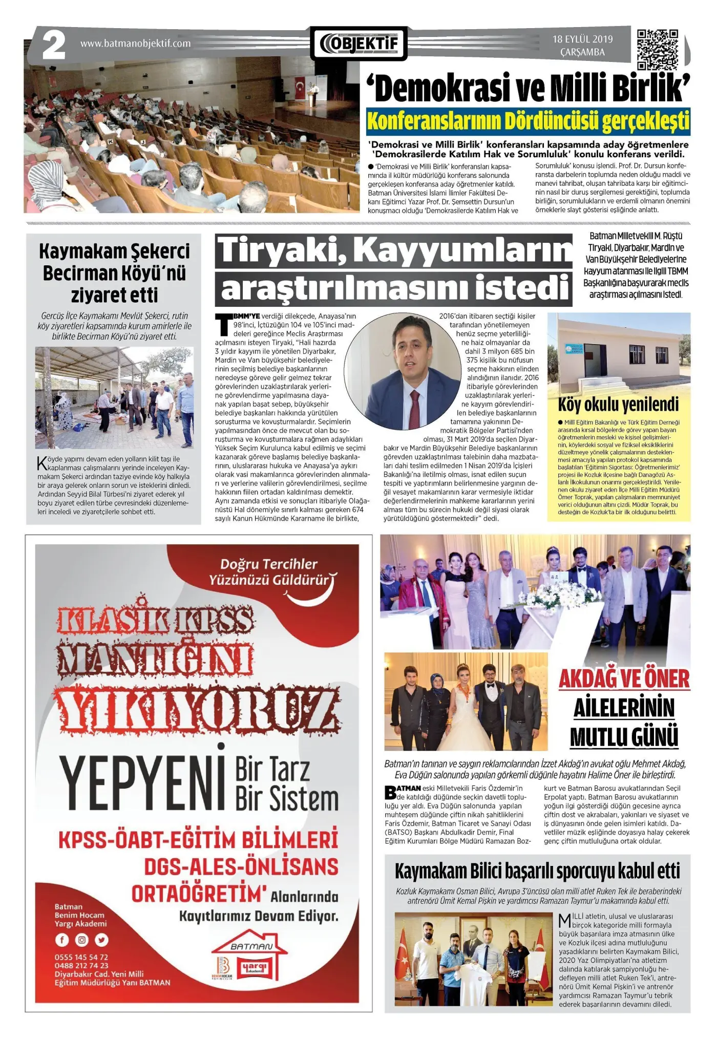 17.09.2019 tarihli sayı, 2. sayfa