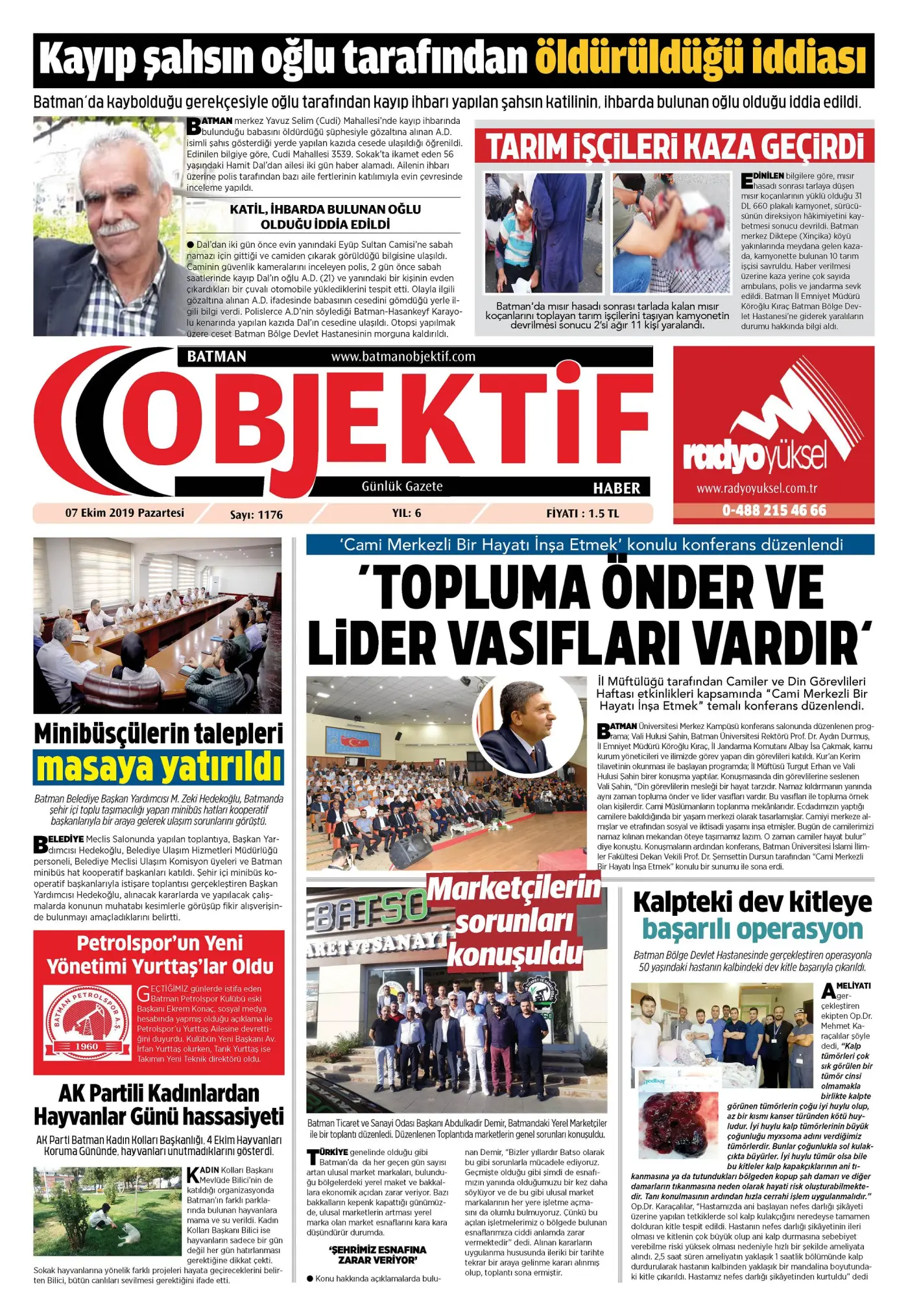 06.10.2019 tarihli sayı, 1. sayfa