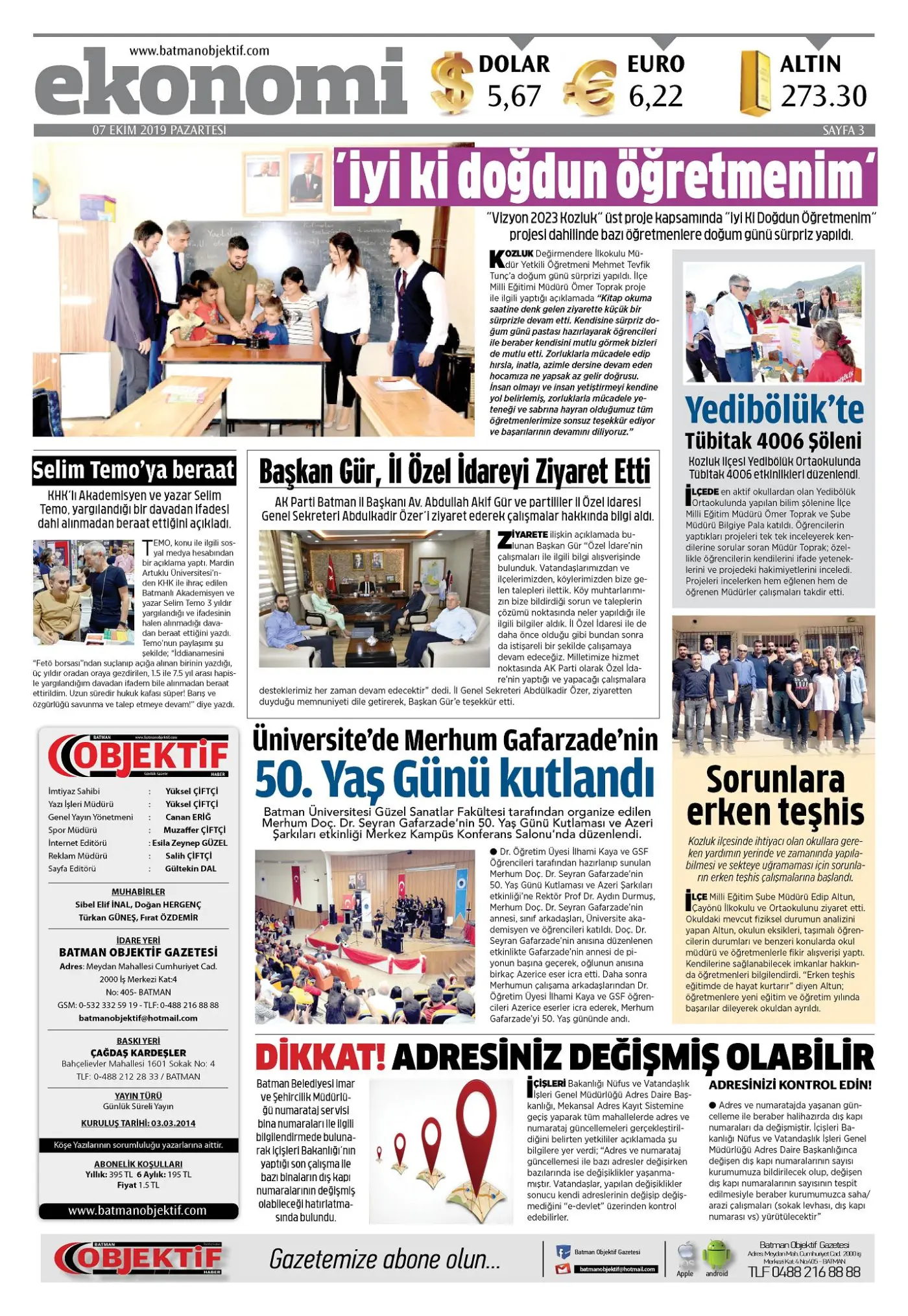 06.10.2019 tarihli sayı, 3. sayfa