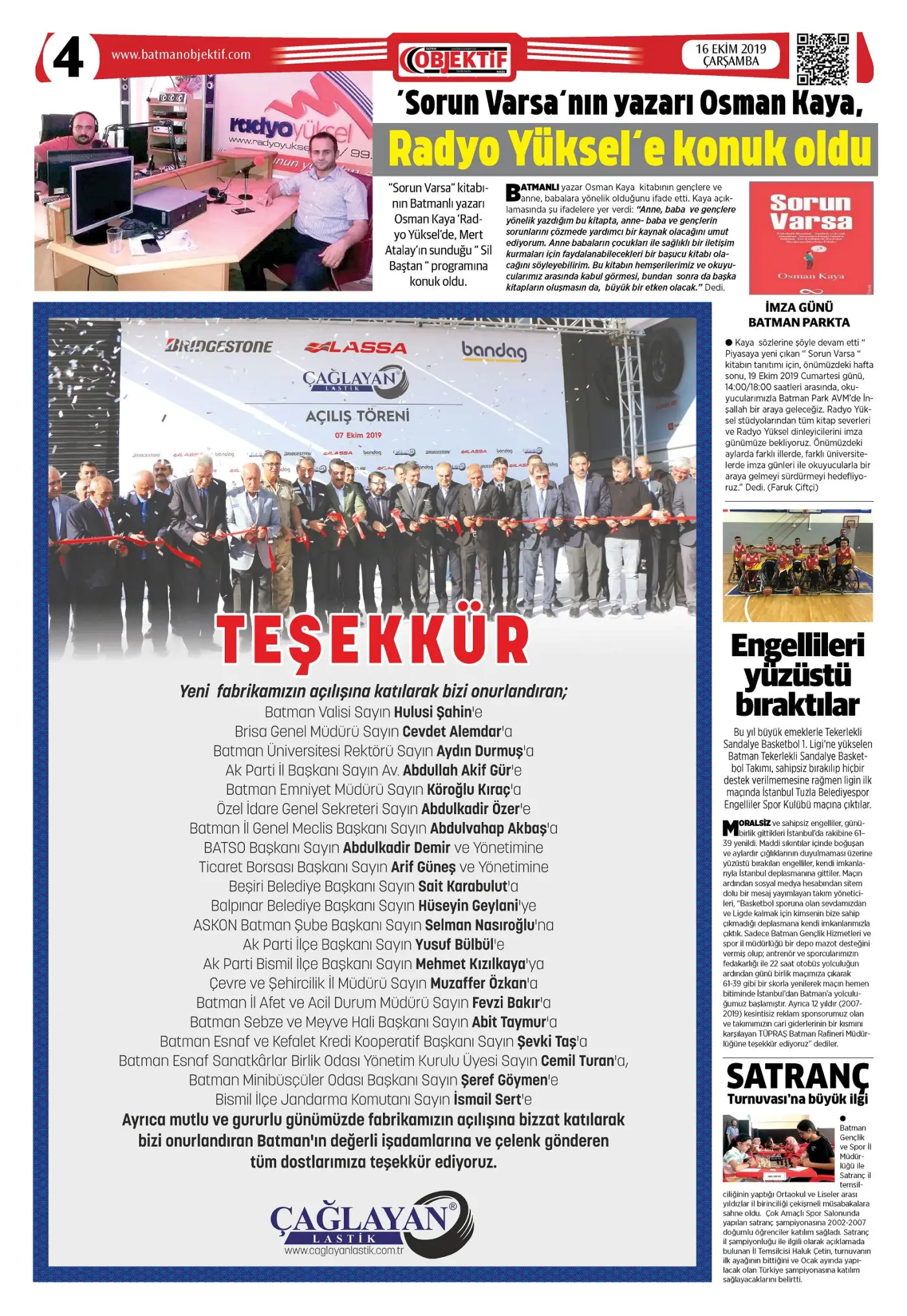 16.10.2019 tarihli sayı, 4. sayfa