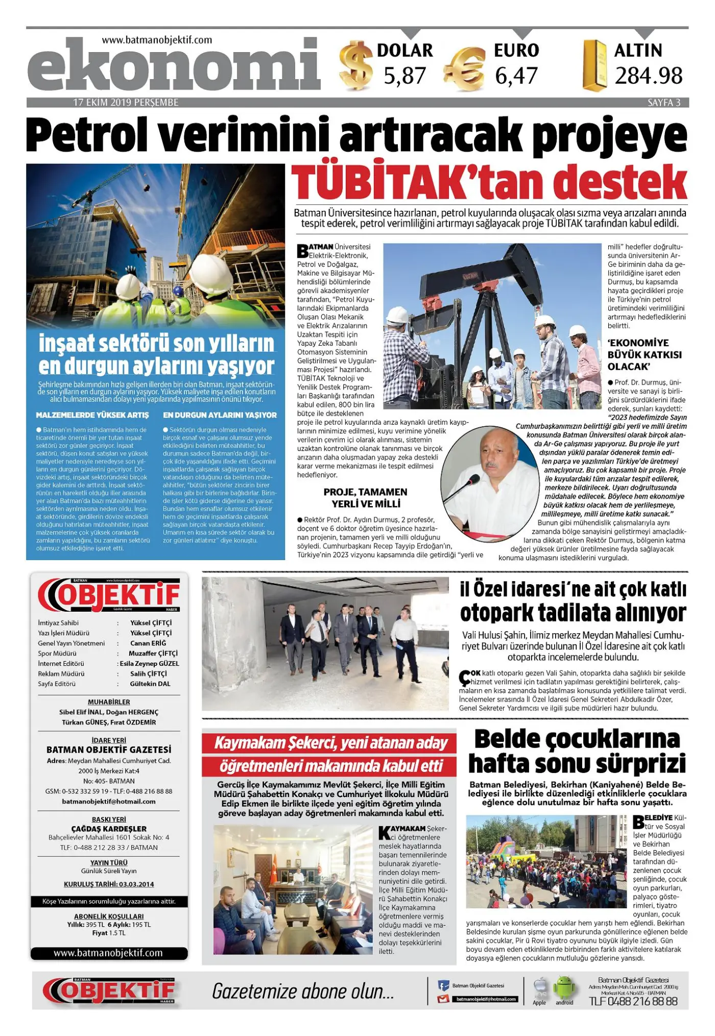 17.10.2019 tarihli sayı, 3. sayfa