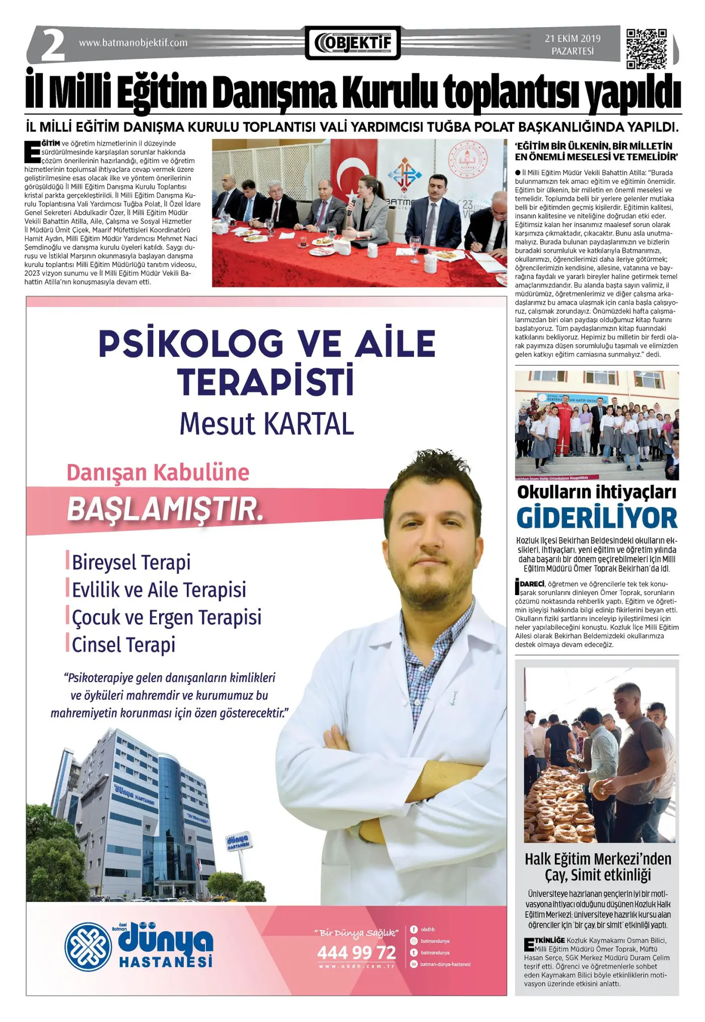 21.10.2019 tarihli sayı, 2. sayfa