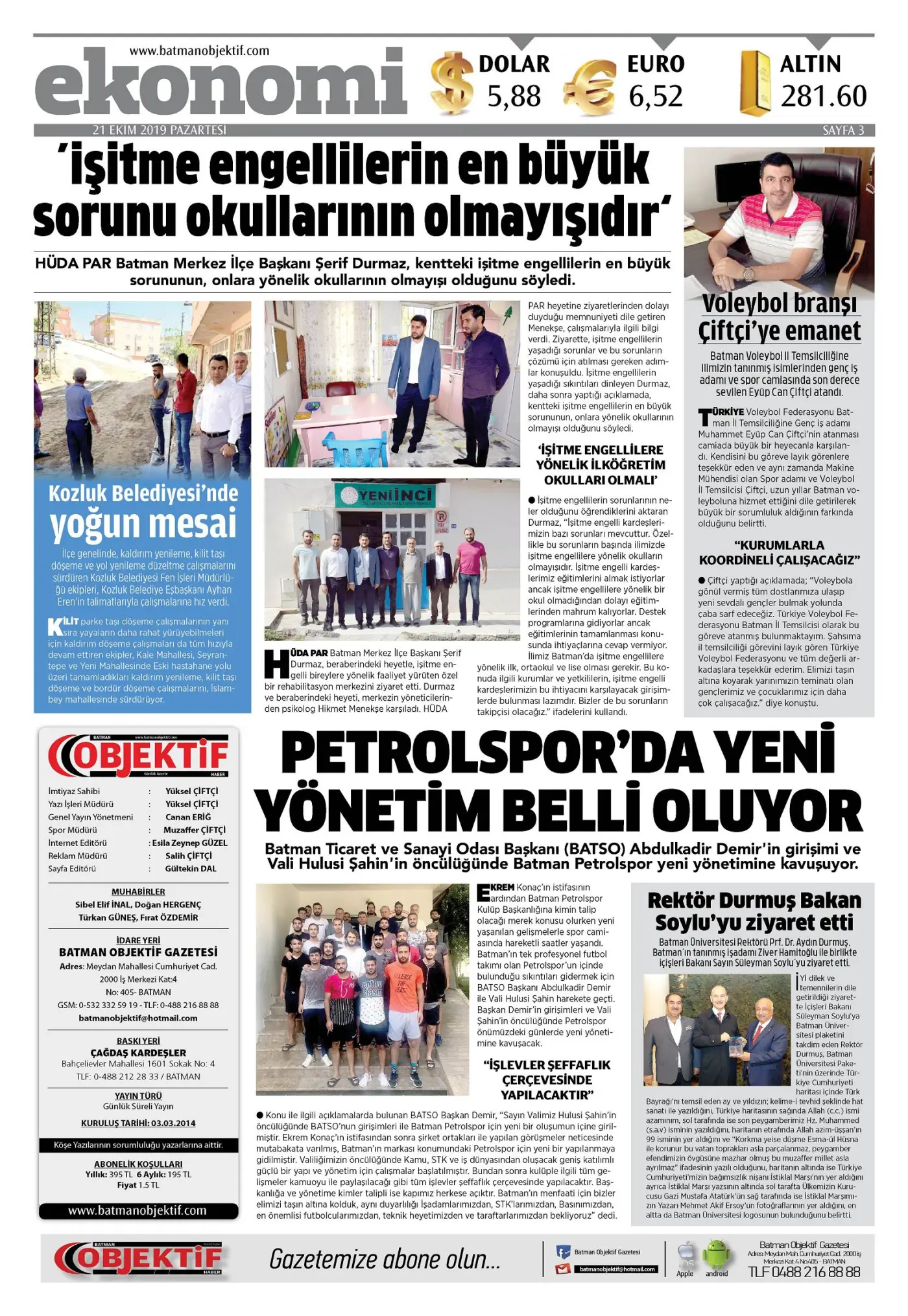 21.10.2019 tarihli sayı, 3. sayfa