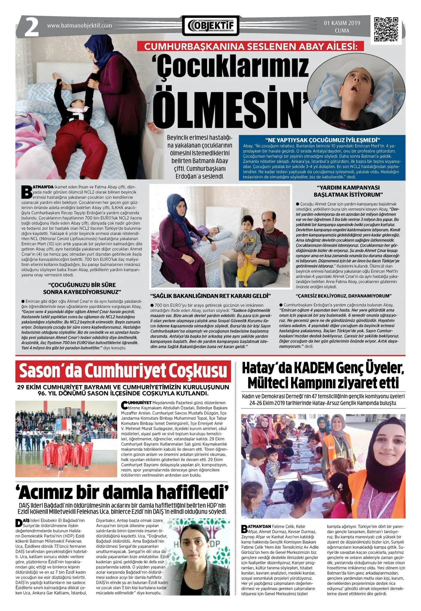 01.11.2019 tarihli sayı, 2. sayfa