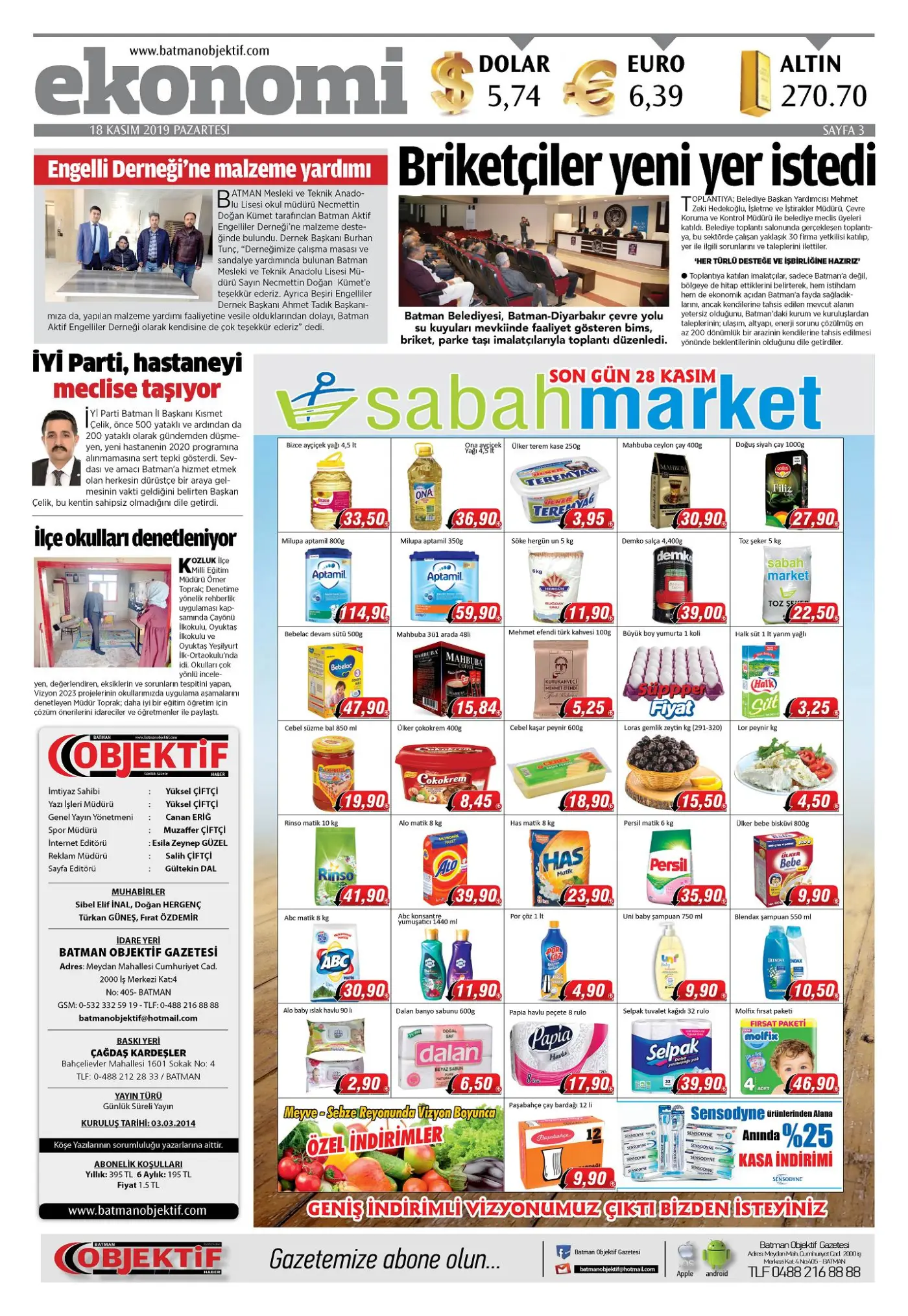 17.11.2019 tarihli sayı, 3. sayfa