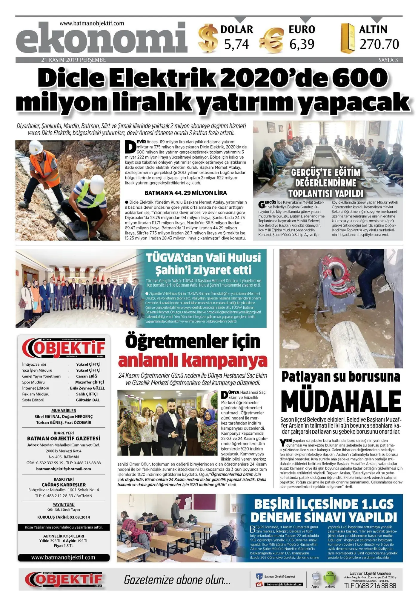 21.11.2019 tarihli sayı, 3. sayfa