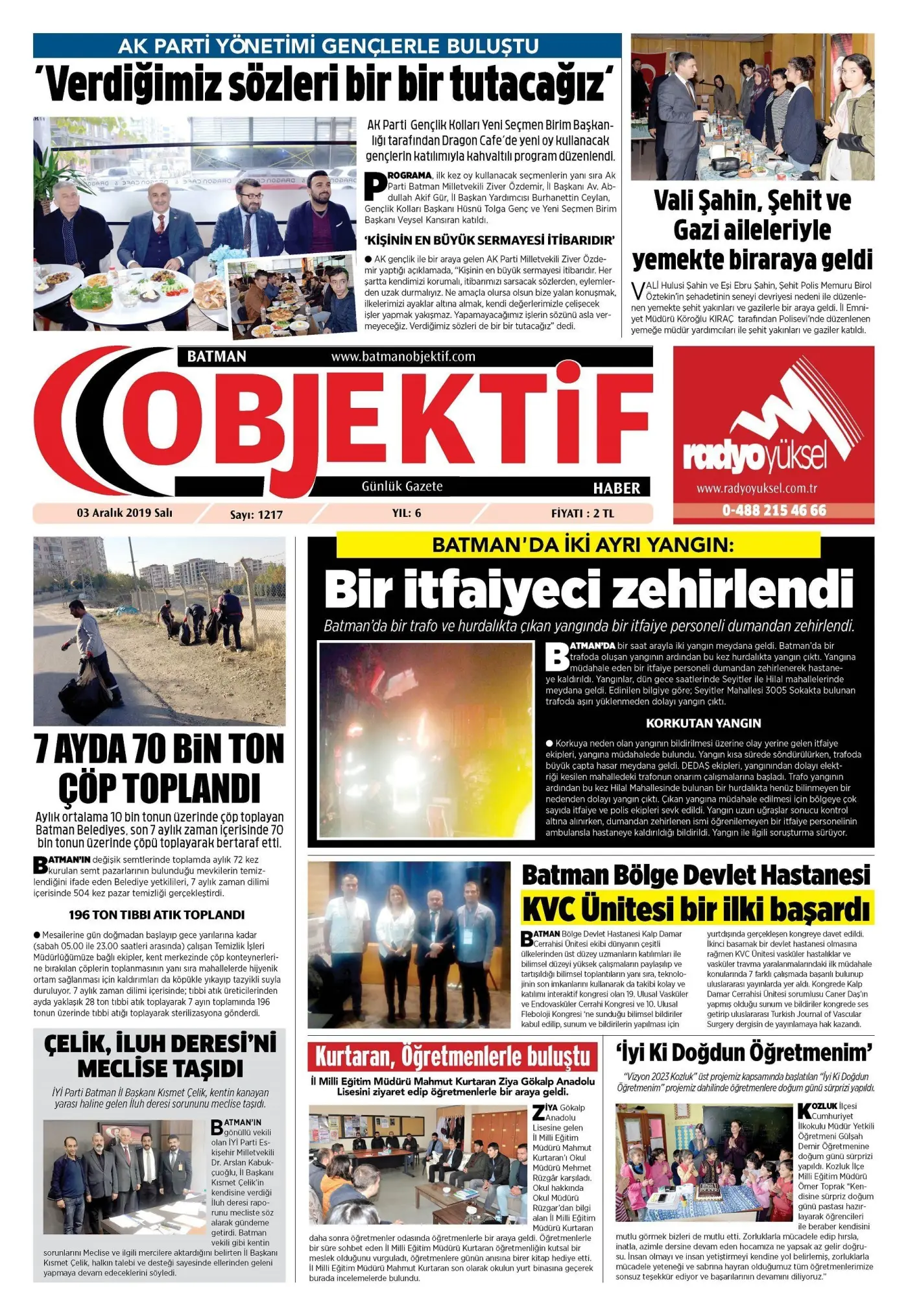 03.12.2019 tarihli sayı, 1. sayfa
