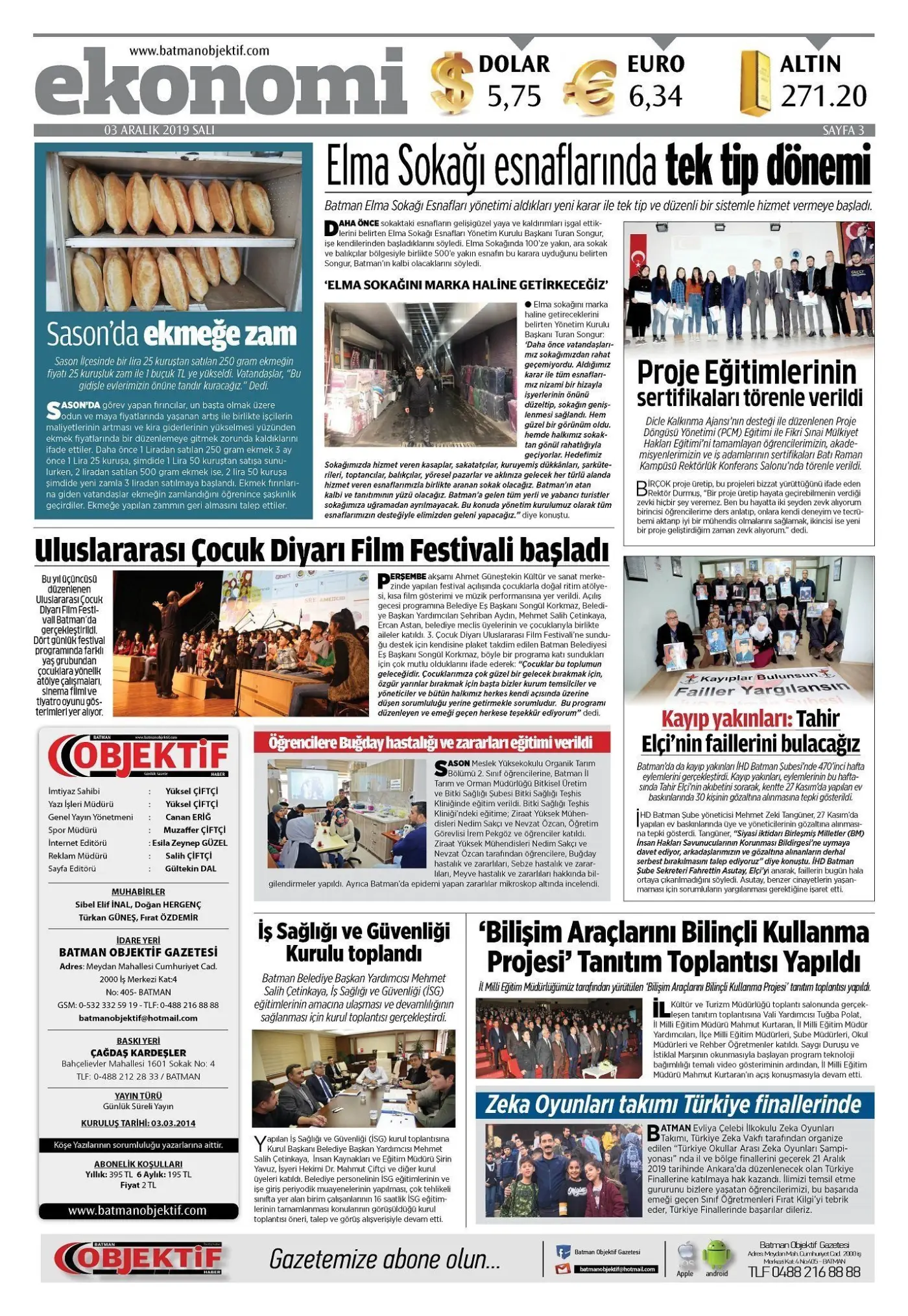 03.12.2019 tarihli sayı, 3. sayfa