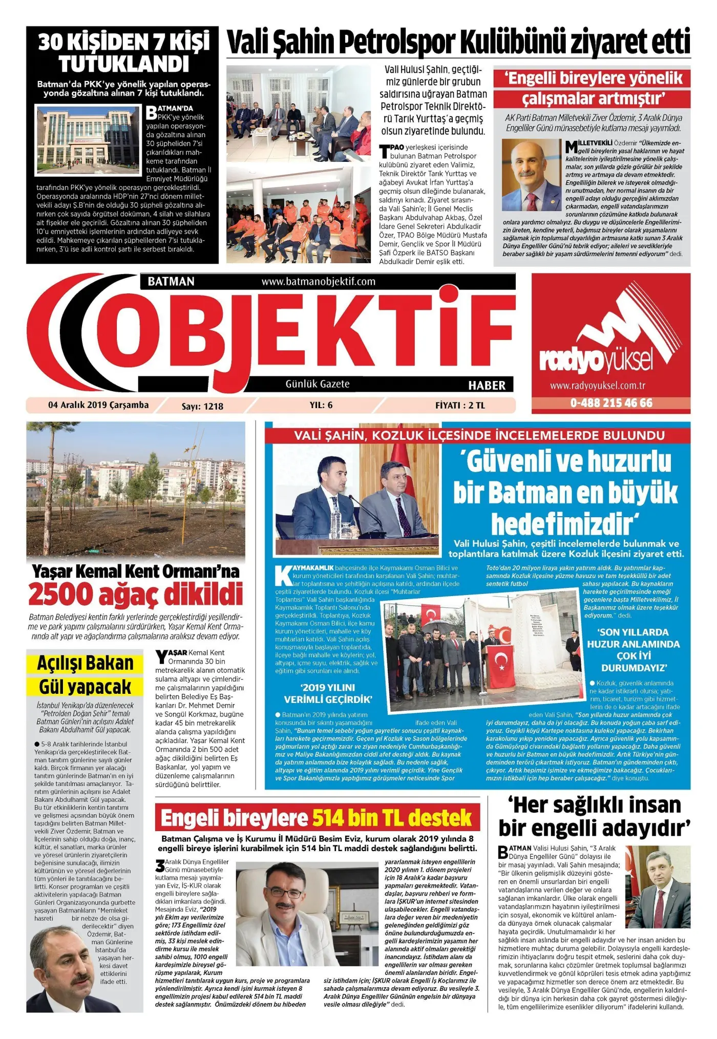04.12.2019 tarihli sayı, 1. sayfa