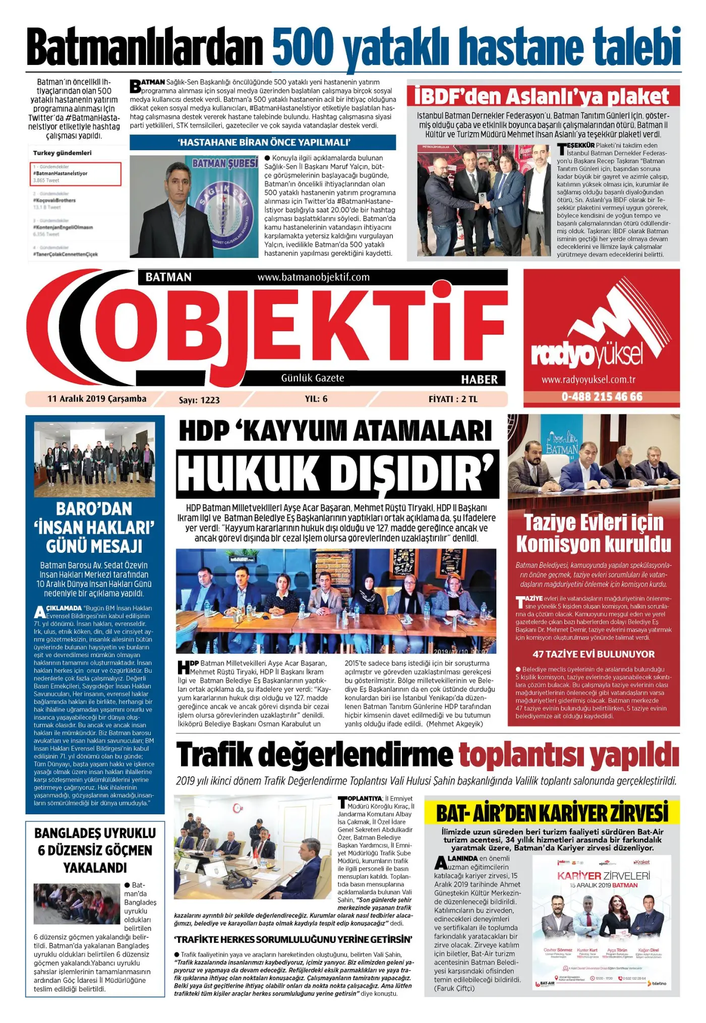 10.12.2019 tarihli sayı, 1. sayfa