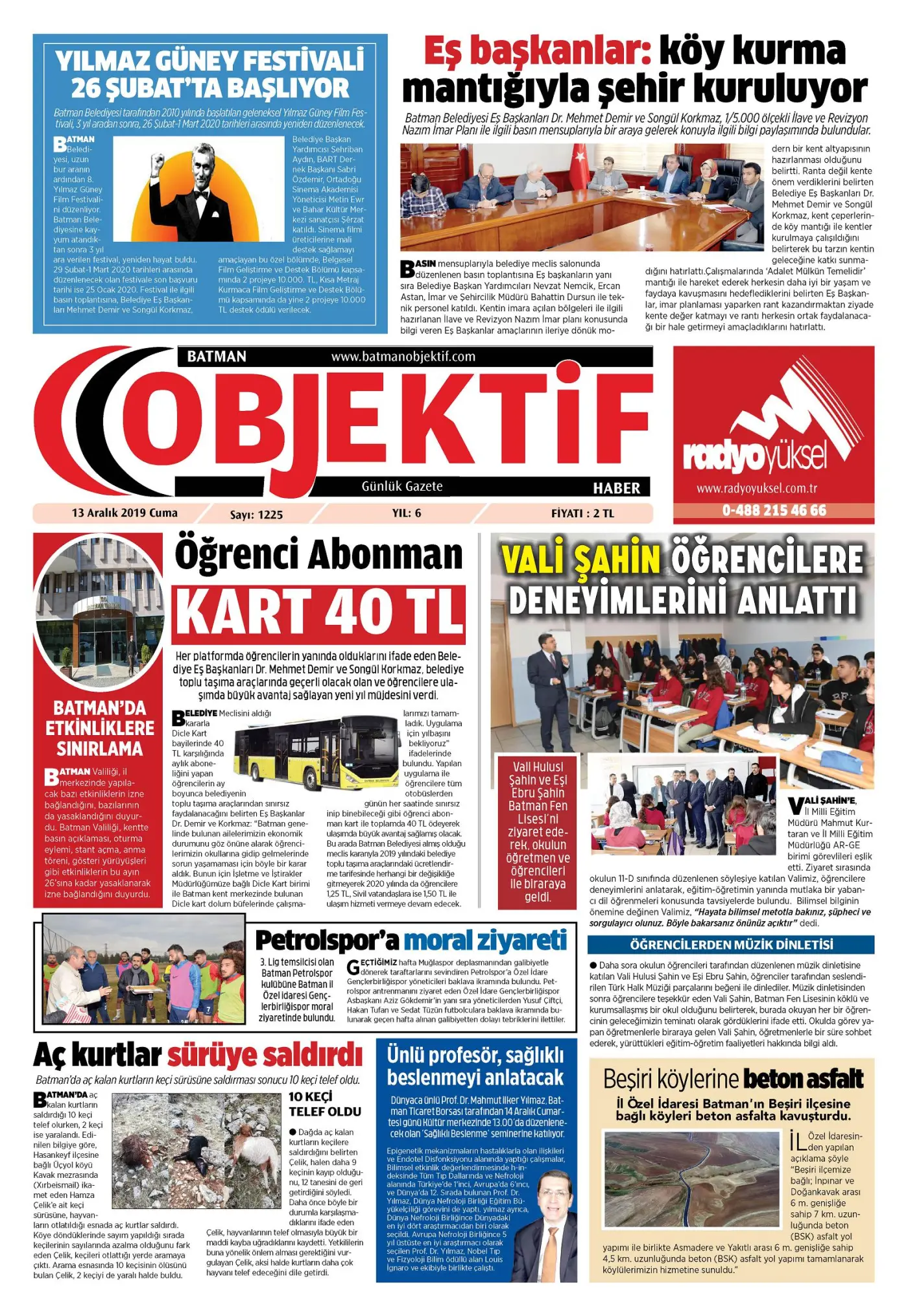 12.12.2019 tarihli sayı, 1. sayfa