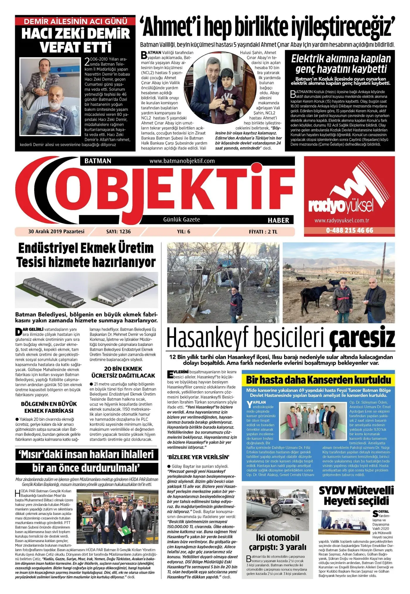 29.12.2019 tarihli sayı, 1. sayfa