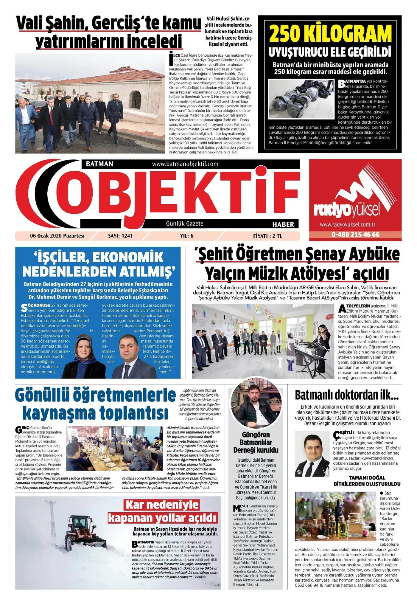 05.01.2020 tarihli sayı, 1. sayfa