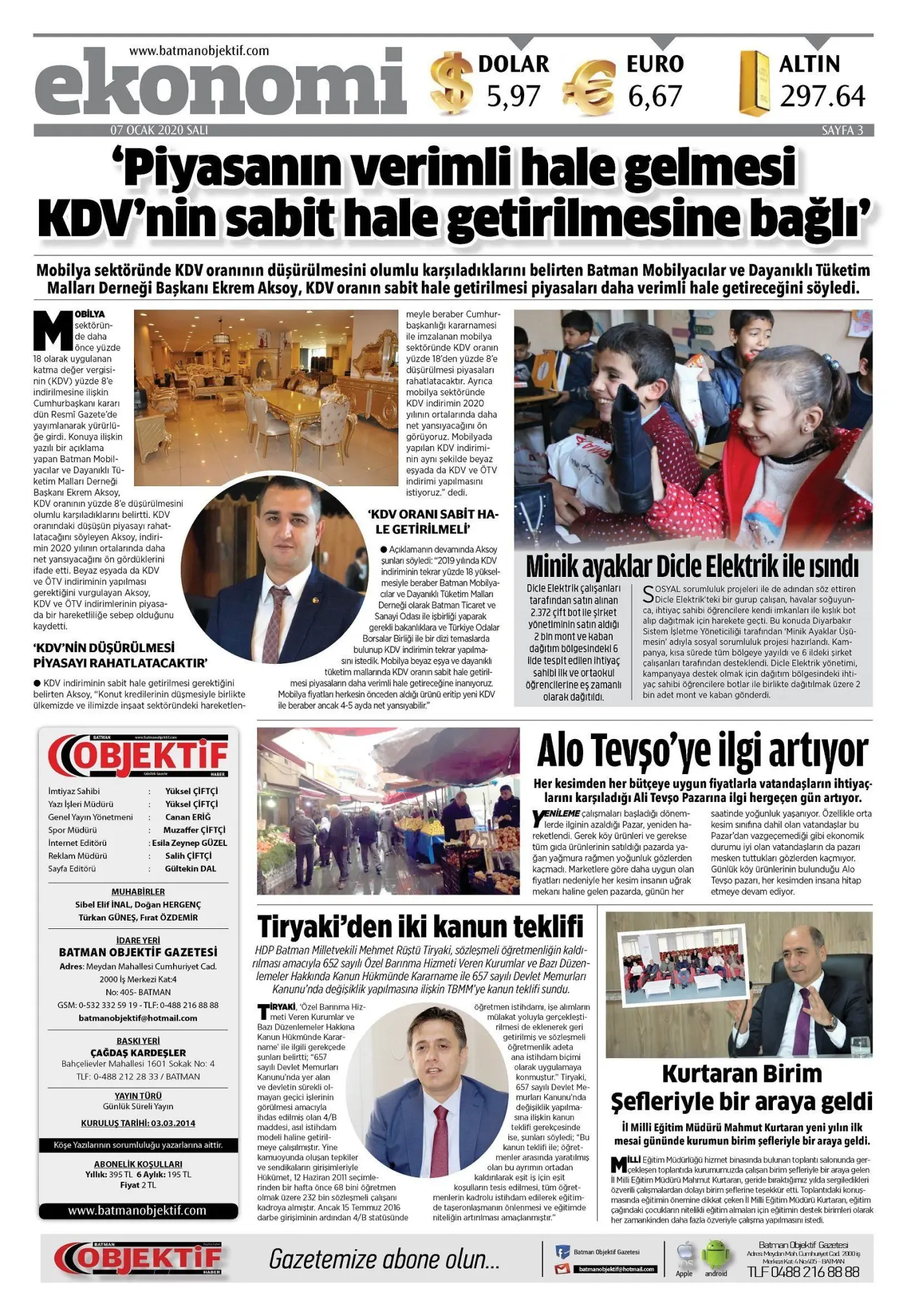 06.01.2020 tarihli sayı, 3. sayfa