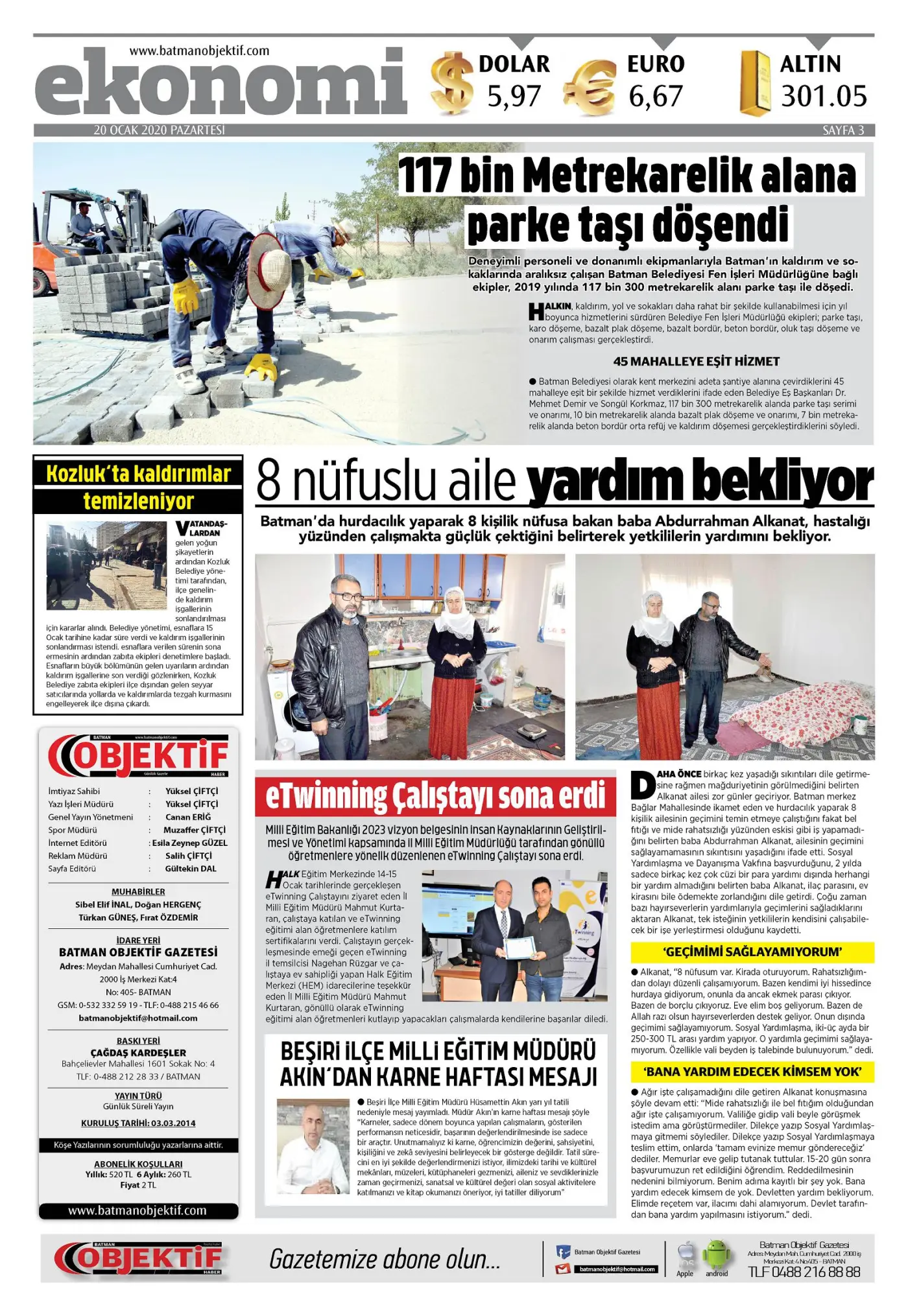 19.01.2020 tarihli sayı, 3. sayfa