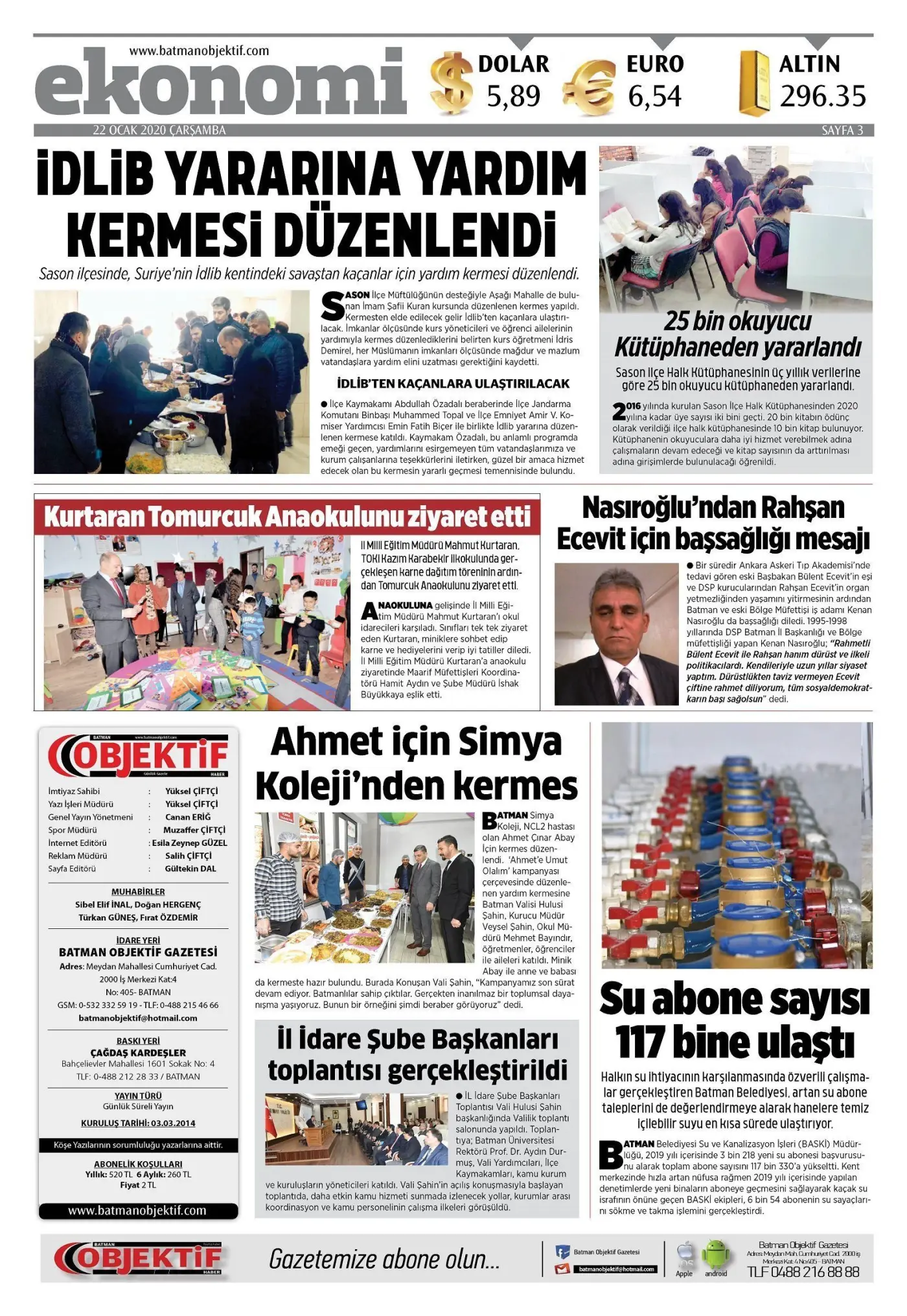 21.01.2020 tarihli sayı, 3. sayfa
