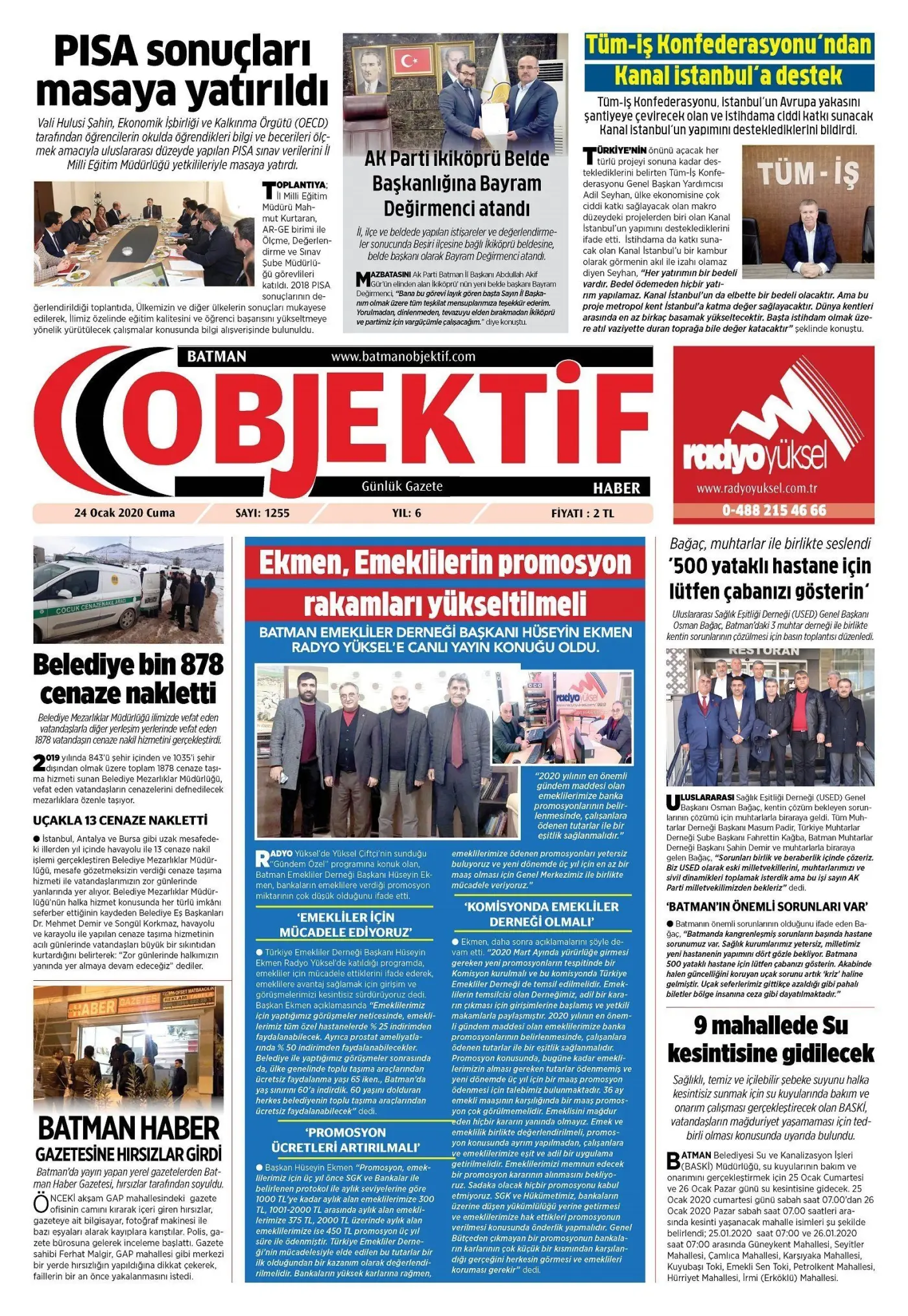 23.01.2020 tarihli sayı, 1. sayfa