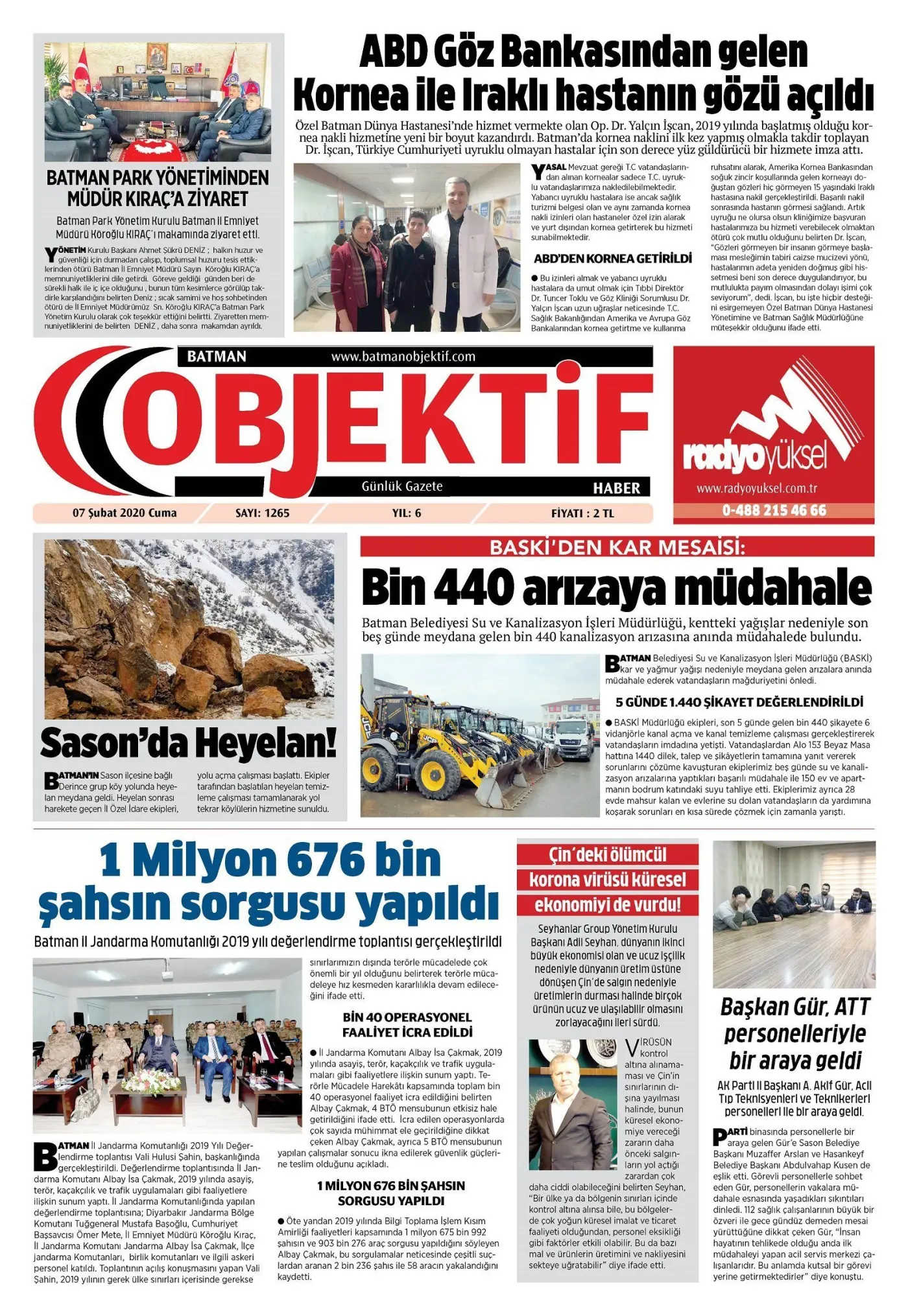 06.02.2020 tarihli sayı, 1. sayfa
