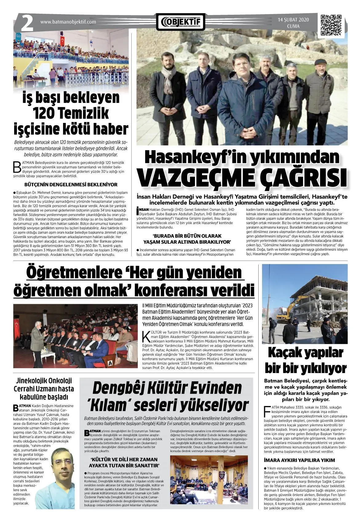 14.02.2020 tarihli sayı, 2. sayfa
