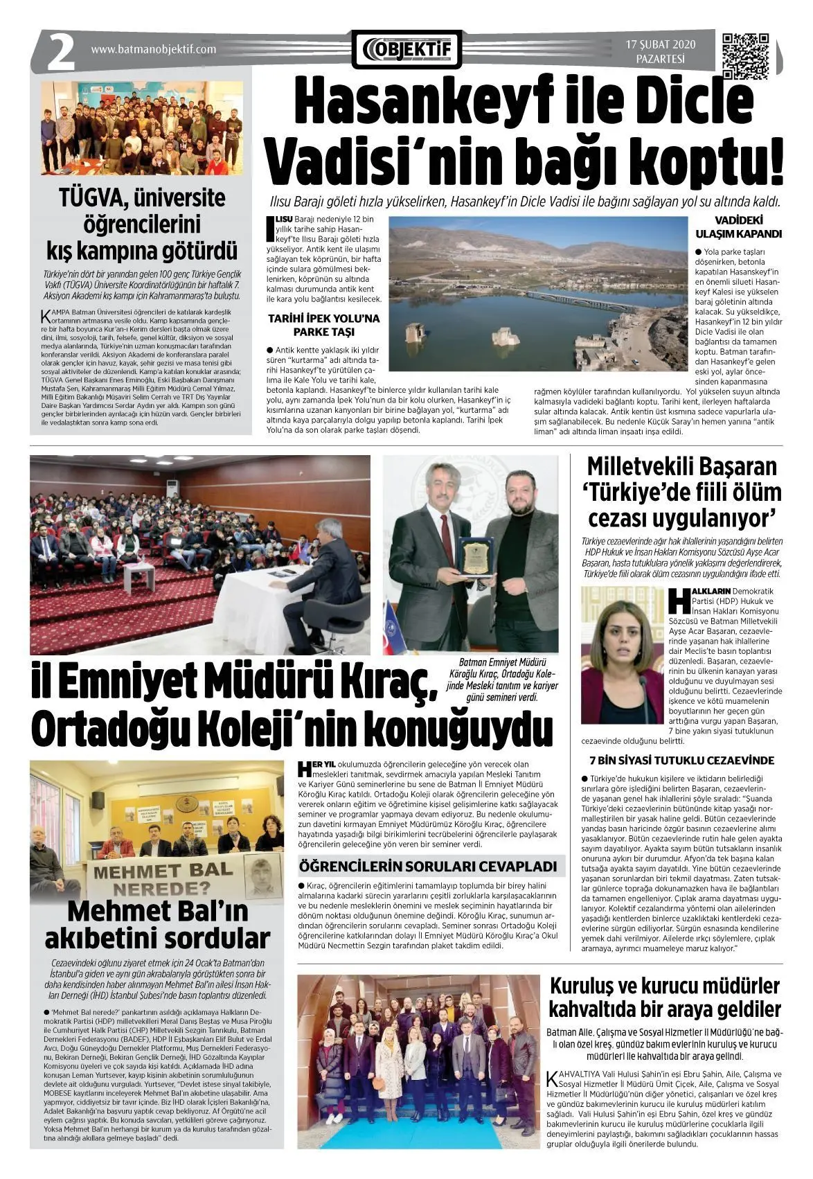 16.02.2020 tarihli sayı, 2. sayfa